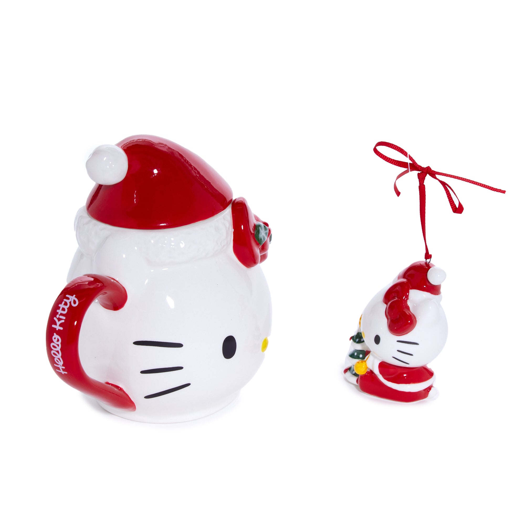 Hello Kitty Holiday Ceramic Mug and Figurine Gift Set Quality Free Shipping