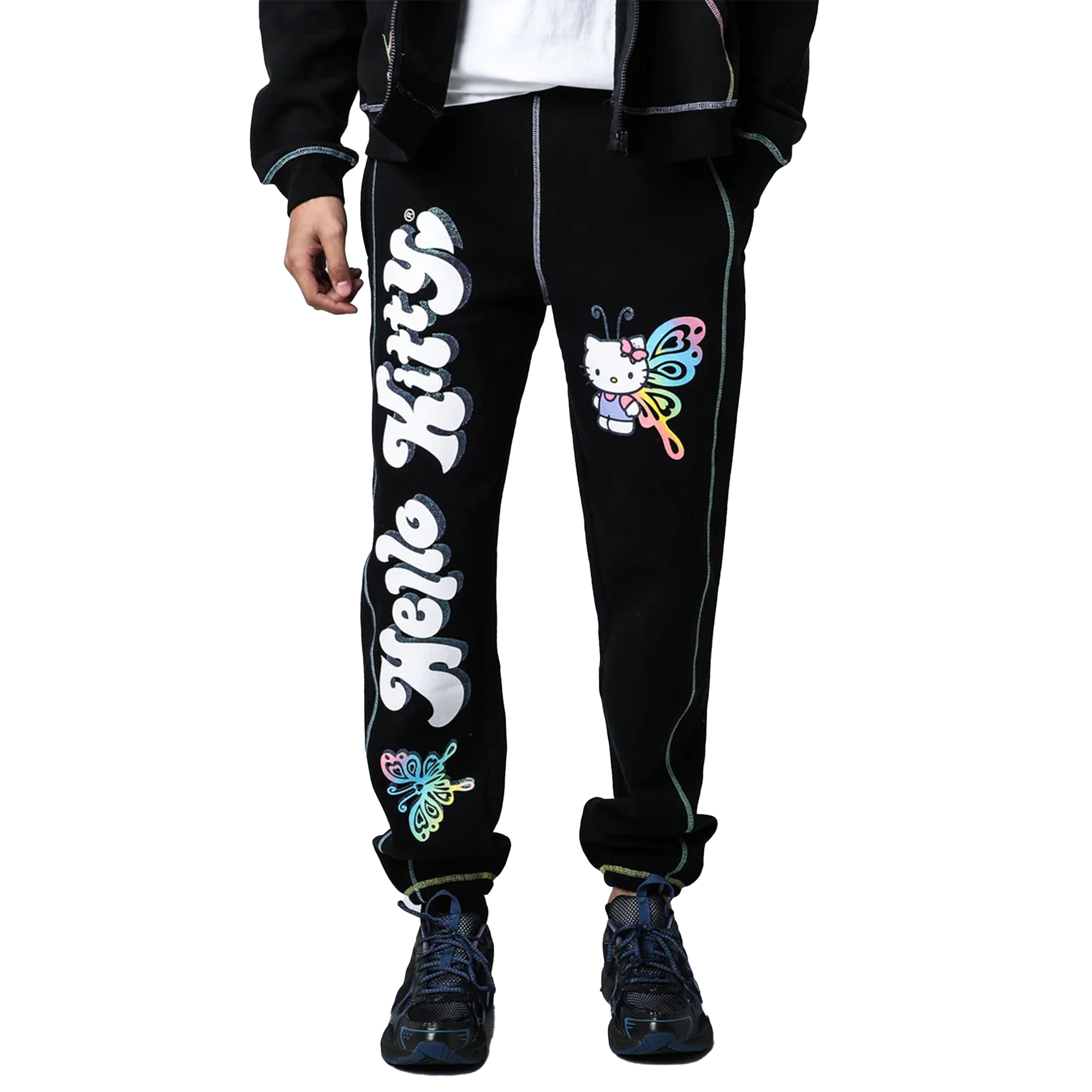 Hello Kitty x Dumbgood Butterfly Glitter Sweatpants Sale Visa Payment