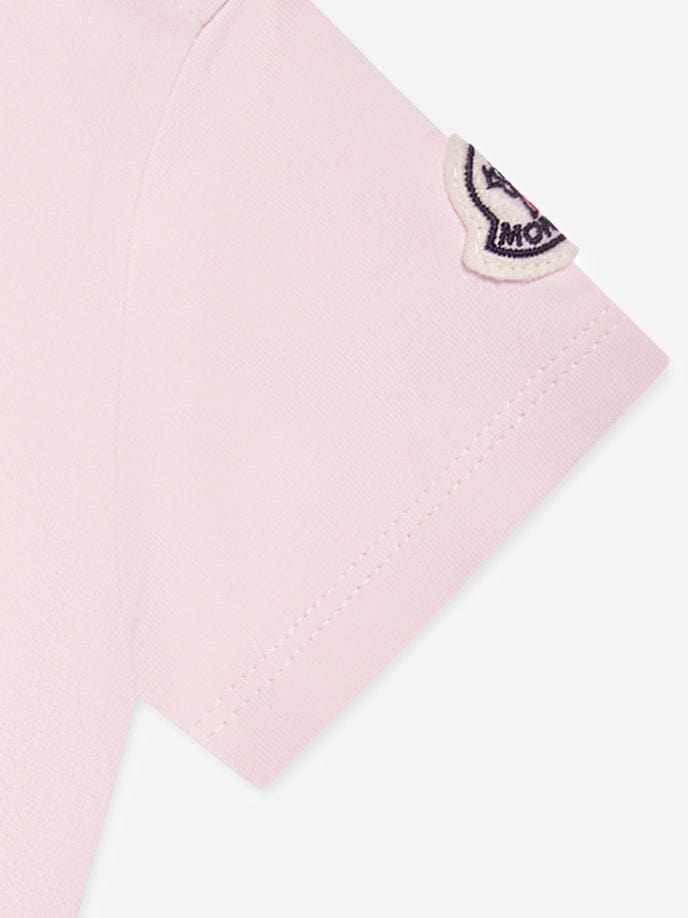 Moncler Enfant Baby Girls Logo T-Shirt in Pink Latest Collections