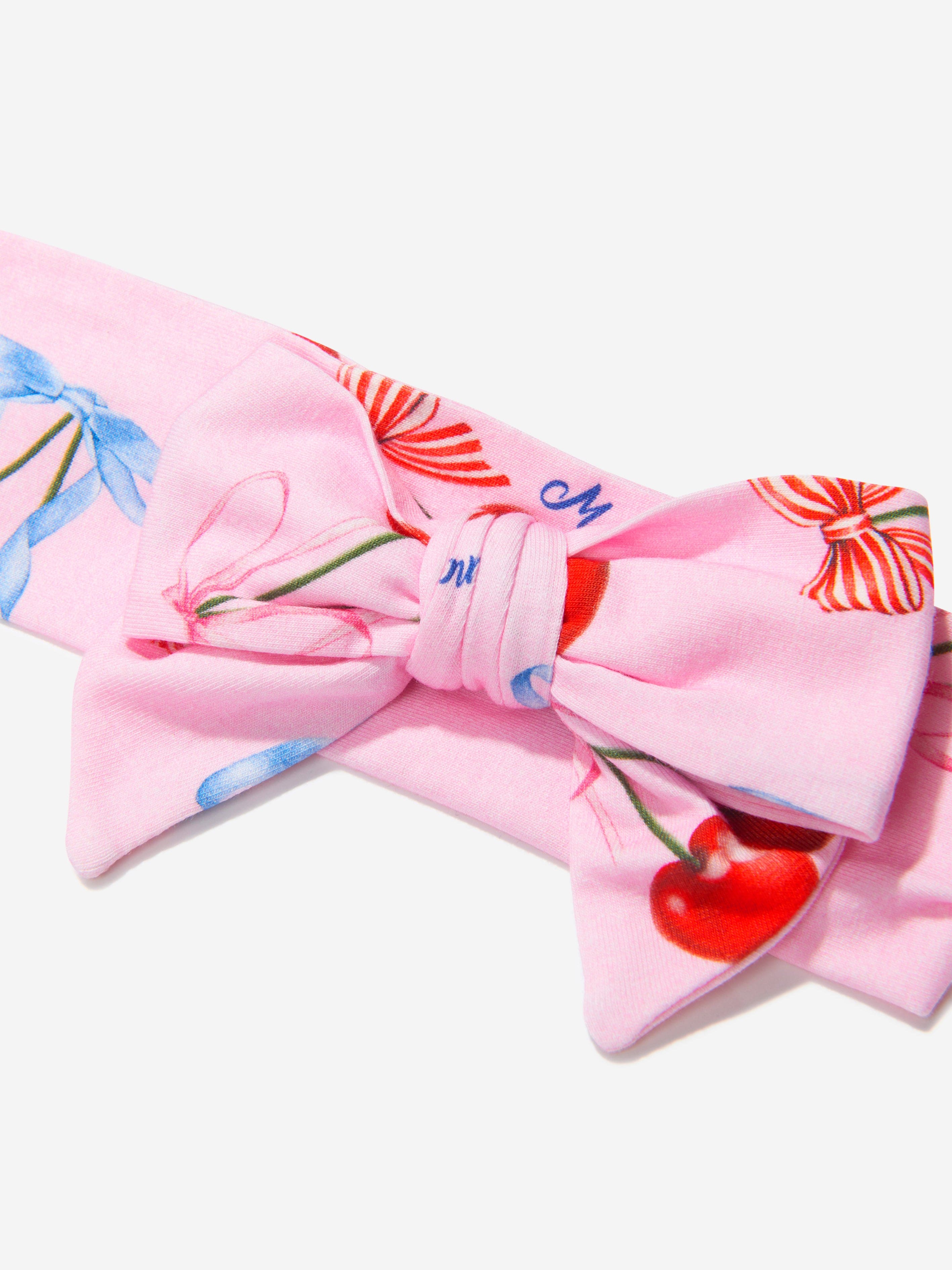 Monnalisa Girls Cotton Cherry Print Headband Sale Online Online