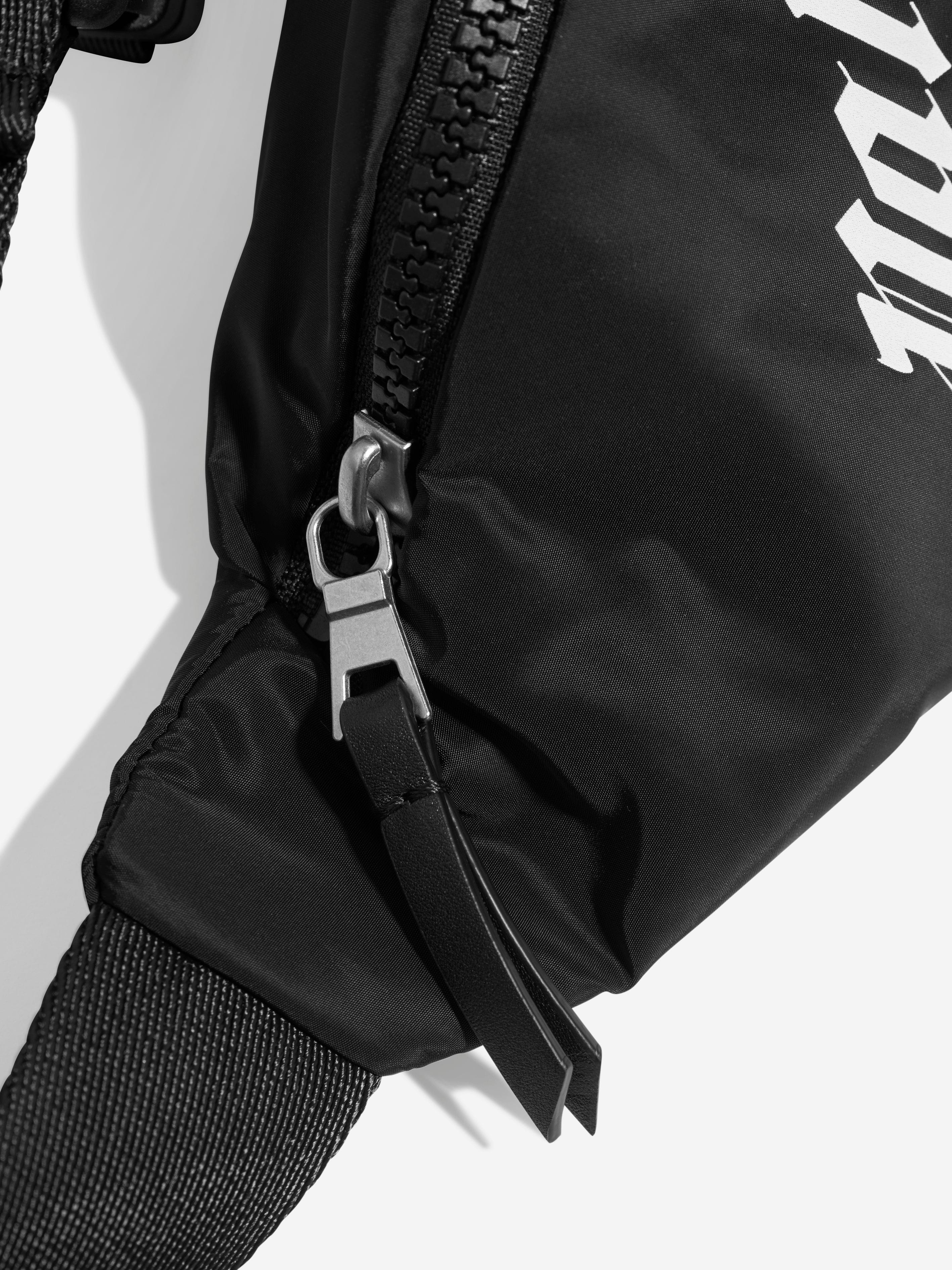 Palm Angels Boys Curved Logo Belt Bag in Black (23cm) Discount Store