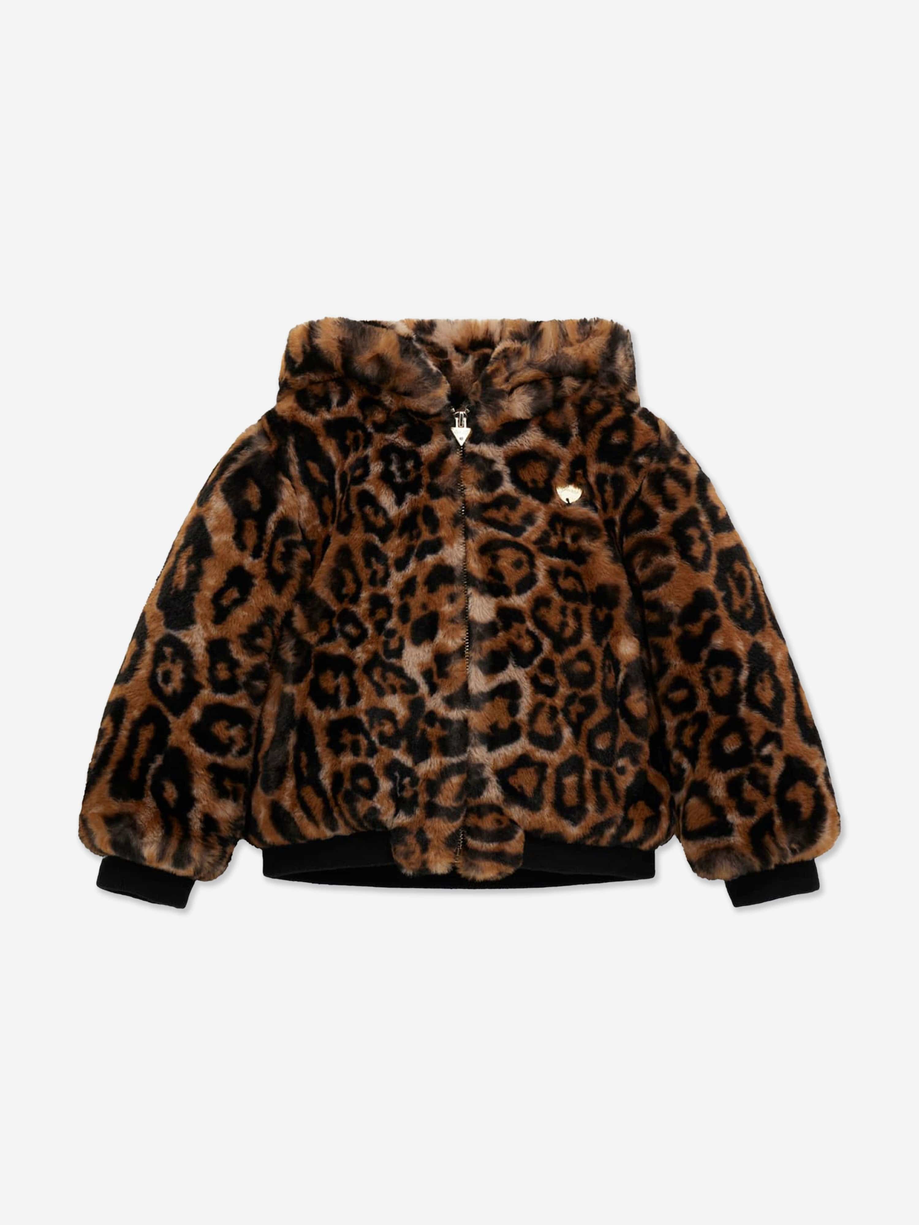 Guess Girls Faux Fur Bomber Jacket in Brown For Sale Cheap Pice From China