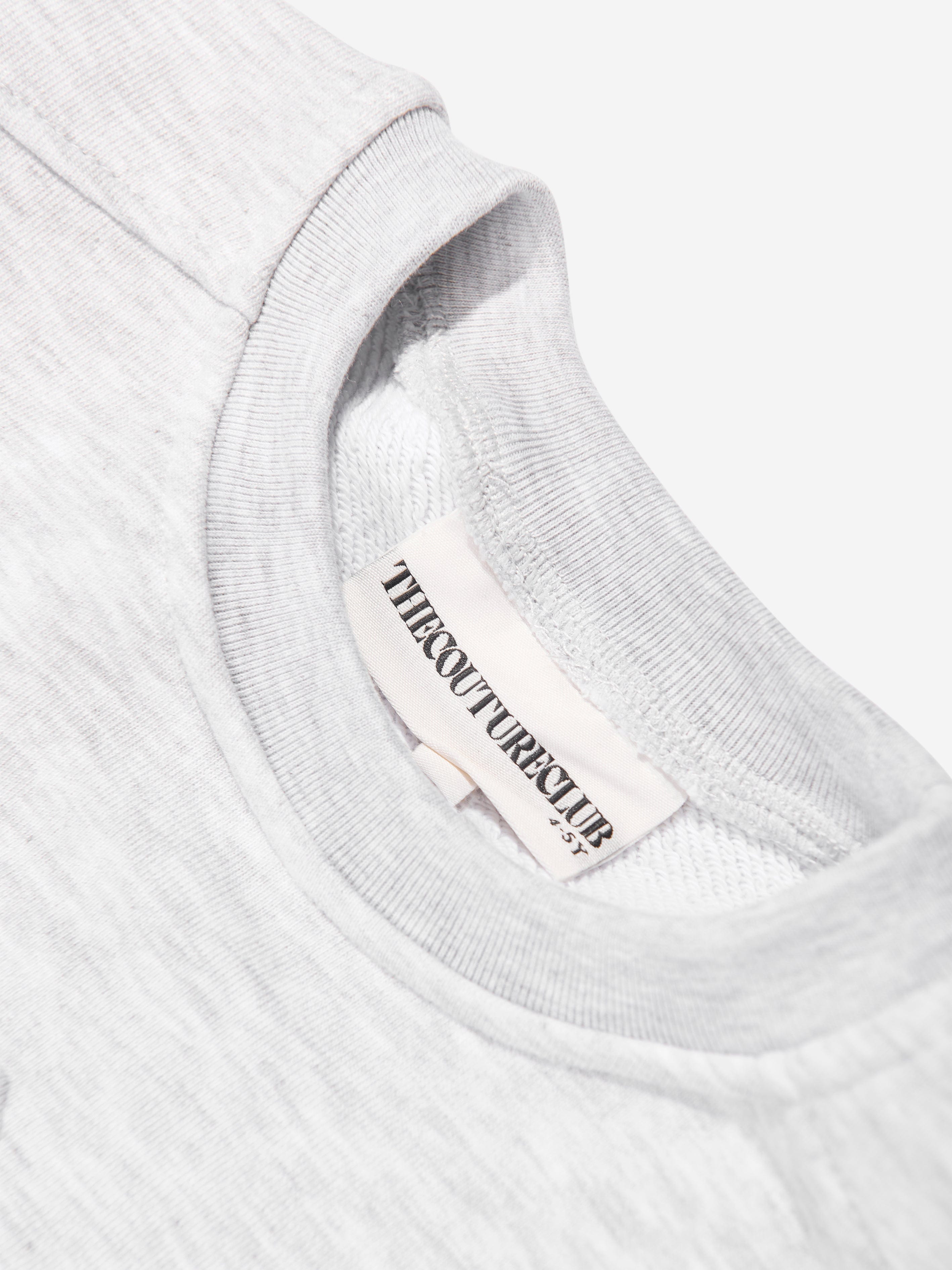 The Couture Club Kids Embossed Emblem Sweatshirt in Grey Outlet Discount Authentic
