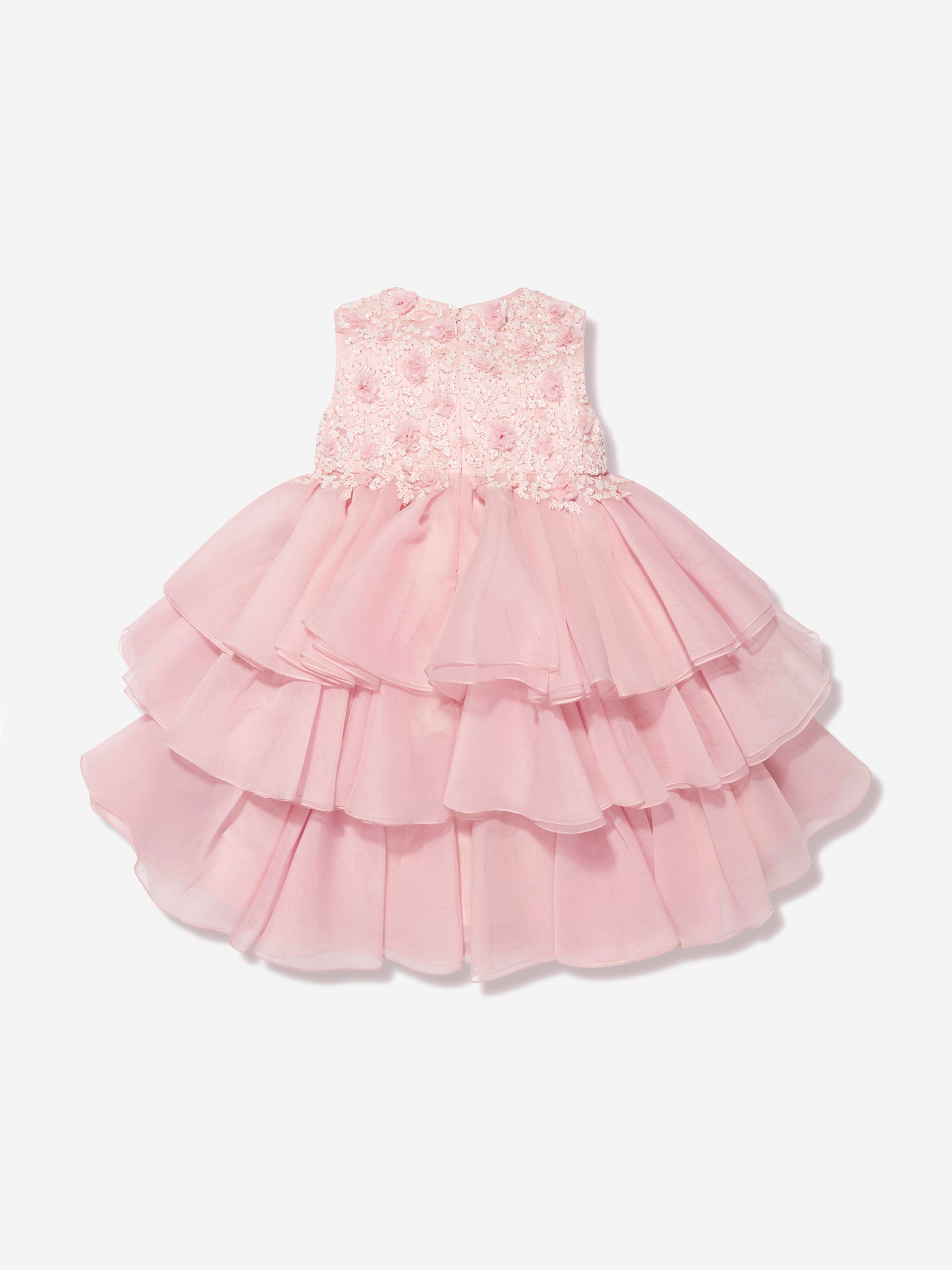 Maison Ava Girls Lumi Dress in Pink Real Online