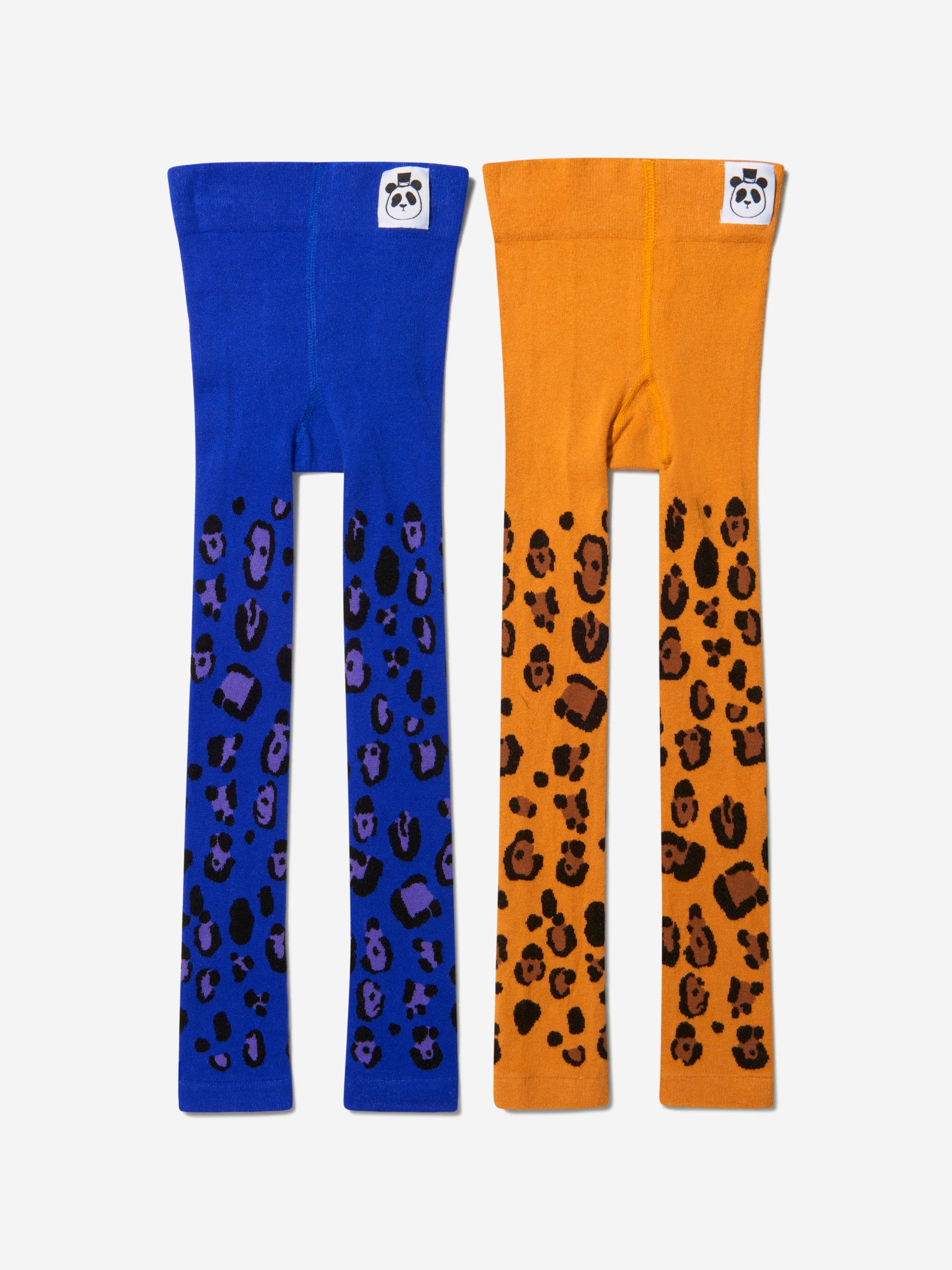 Mini Rodini Girls Organic Cotton Leopard Leggings (2 Pack) Outlet Top Quality