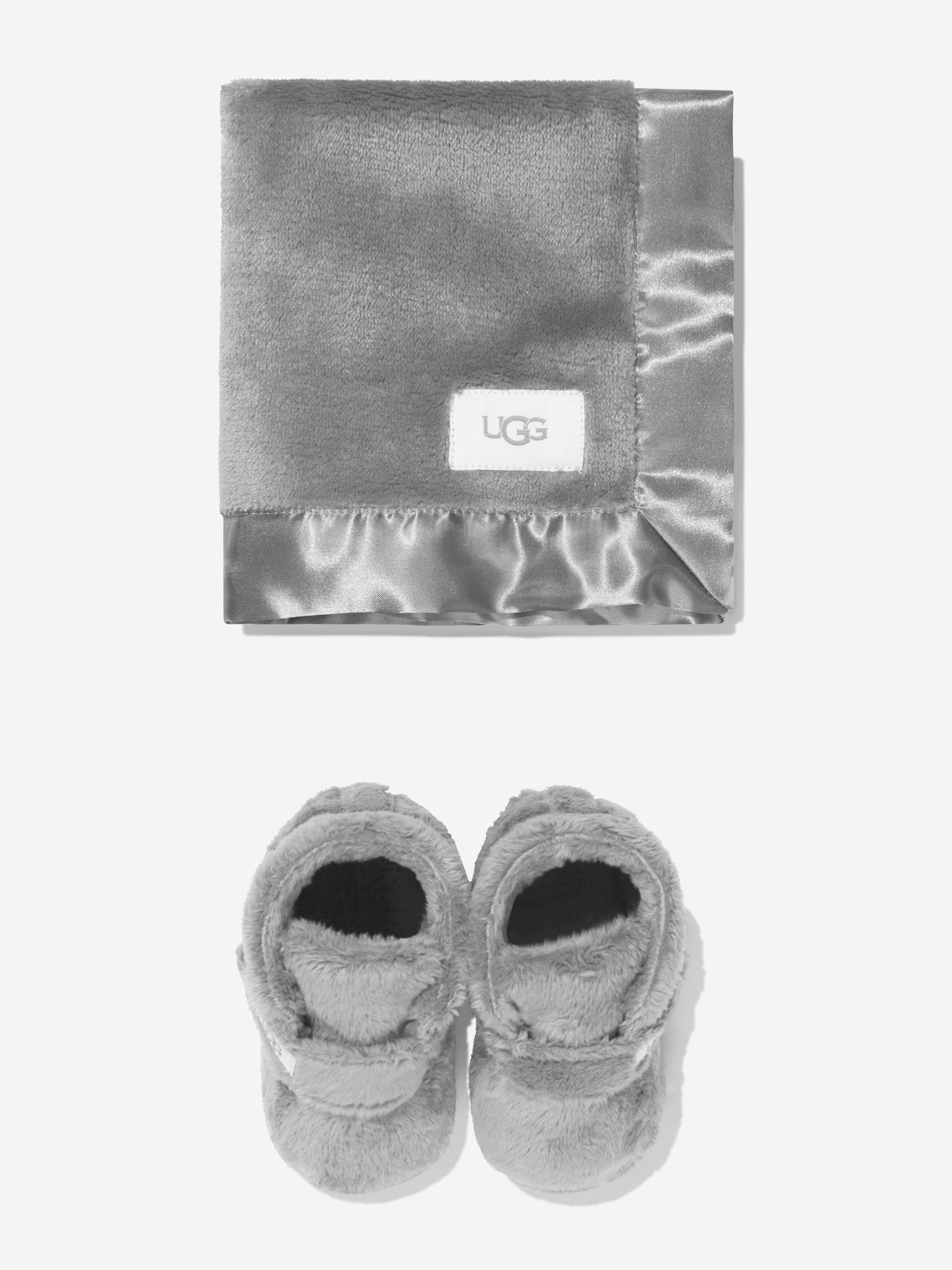 UGG Baby Bixbee And Lovey Gift Set in Grey Free Shipping High Quality