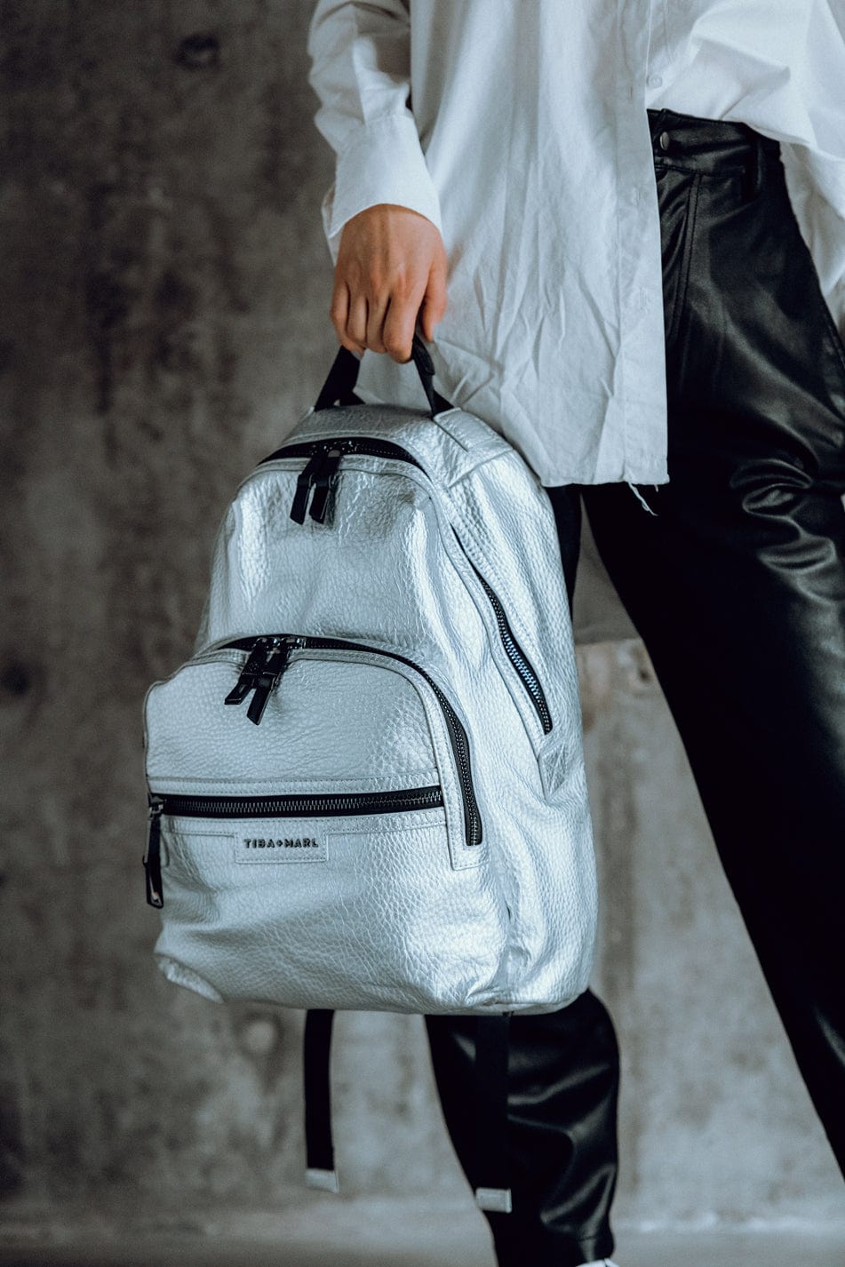 Tiba + Marl Baby Elwood Changing Backpack in Silver (42cm) Find Great For Sale