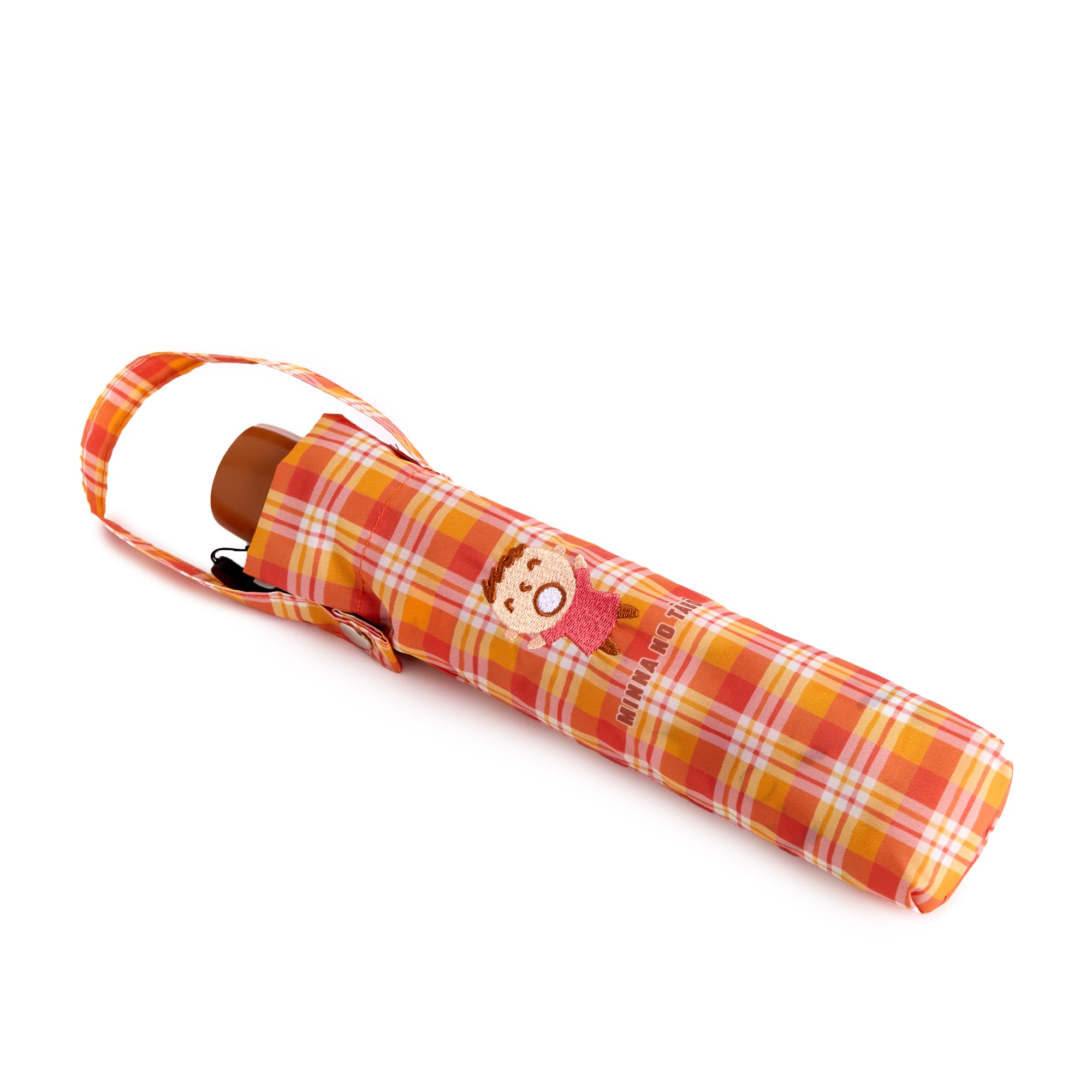 Minna no Tabo Travel Umbrella (Orange Plaid Series) For Sale Finishline