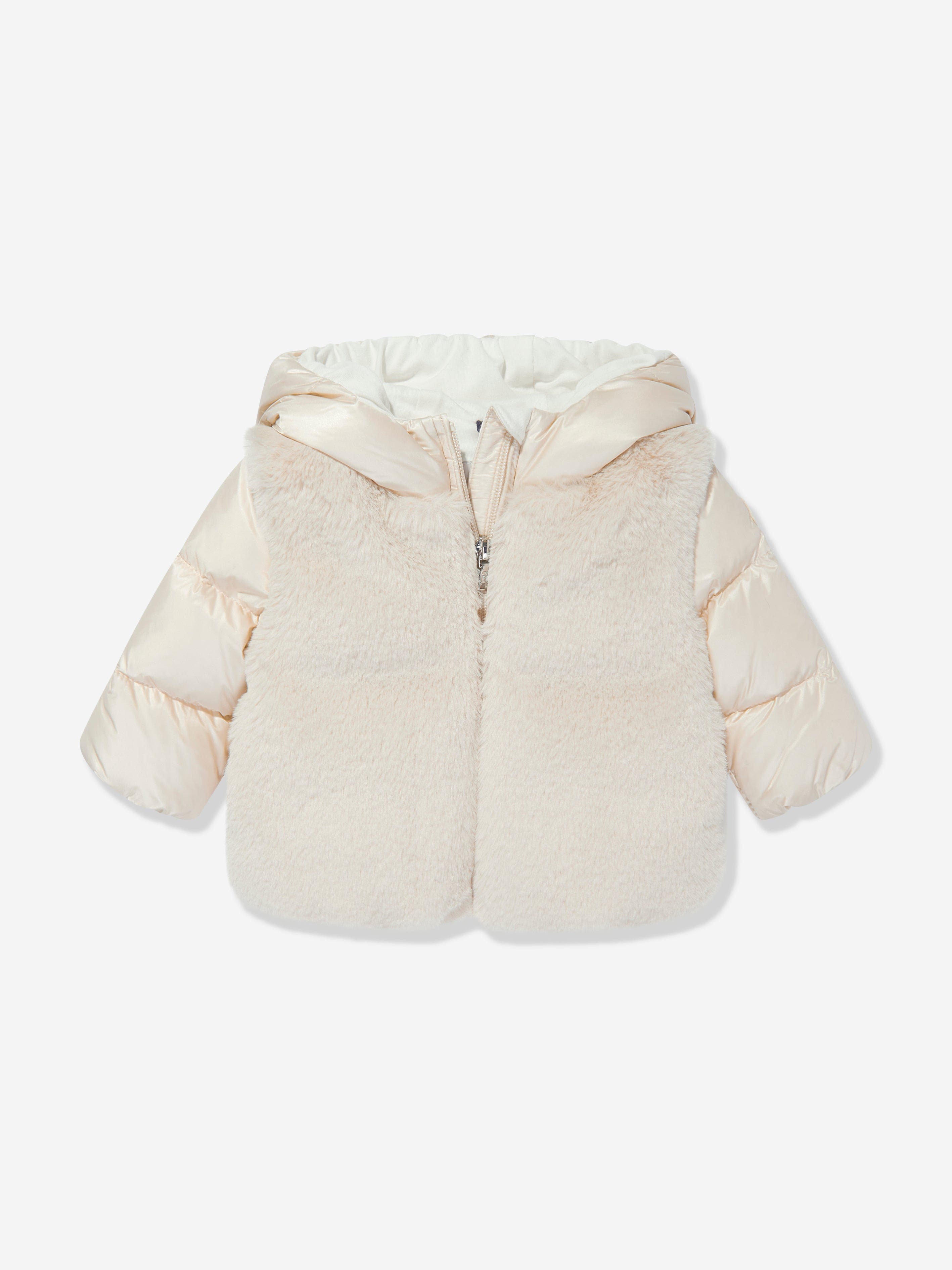 Moncler Enfant Baby Girls Down Teddy Fleece Natas Jacket in Beige Cheapest Pice Cheap Online