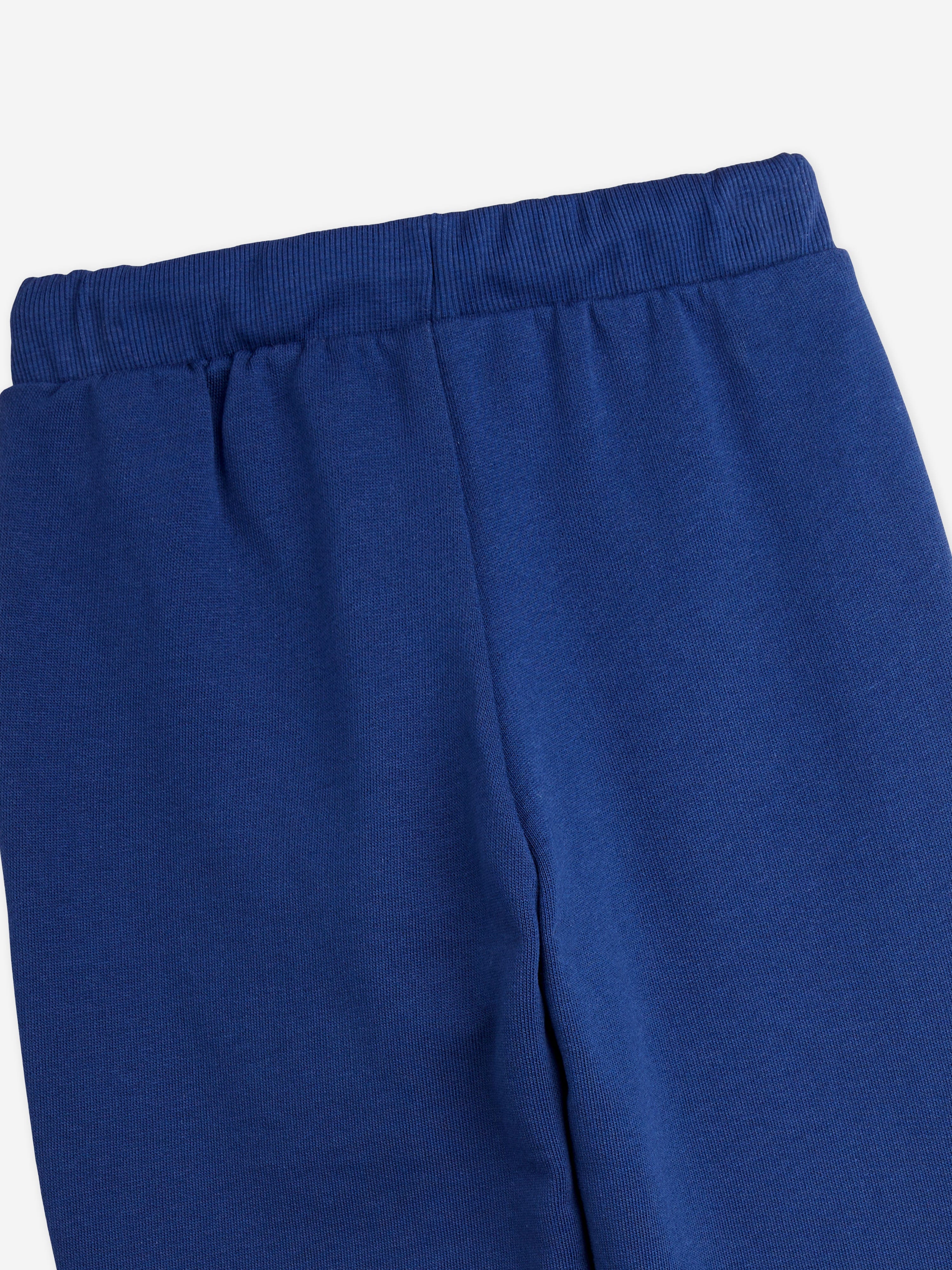 Mini Rodini Kids Society Embroidered Joggers in Blue Cheap Sale Latest Collections