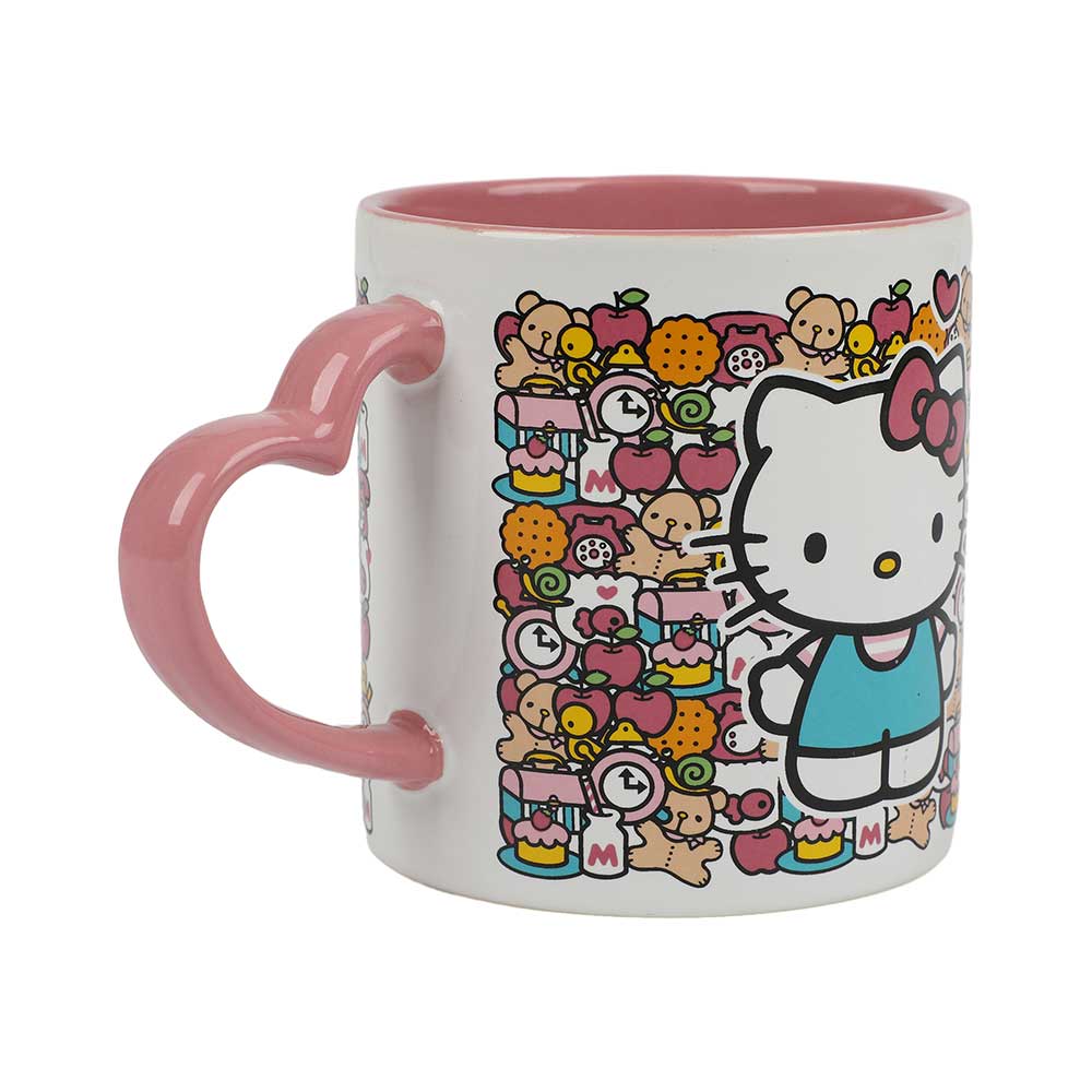 Hello Kitty 16oz Heart Handle Ceramic Mug Manchester