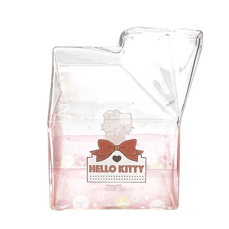 Hello Kitty Kawaii Glass Milk Carton Cup 100% Authentic Cheap Online
