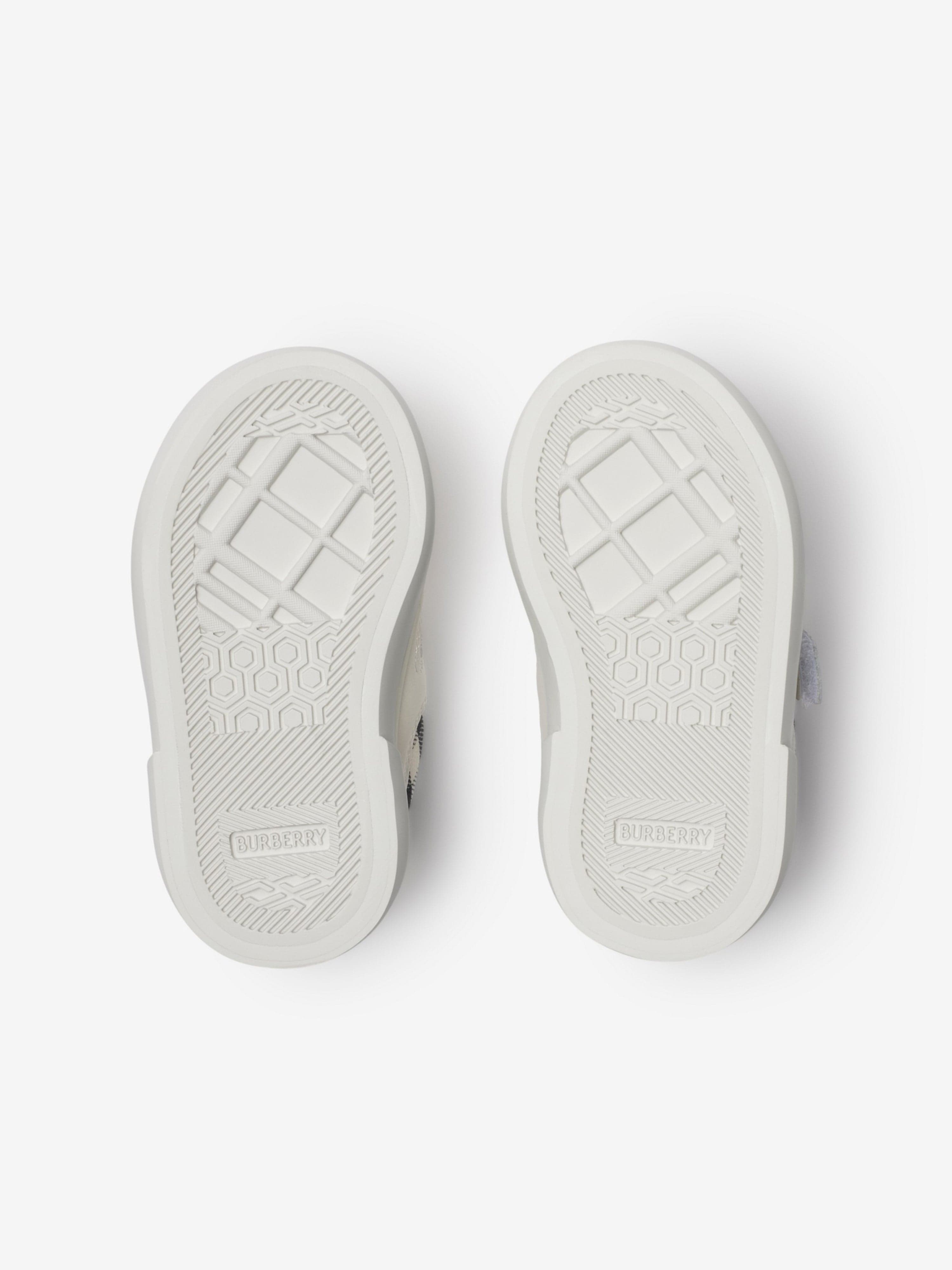 Burberry Baby Check Trainers in White Free Shipping Looking For