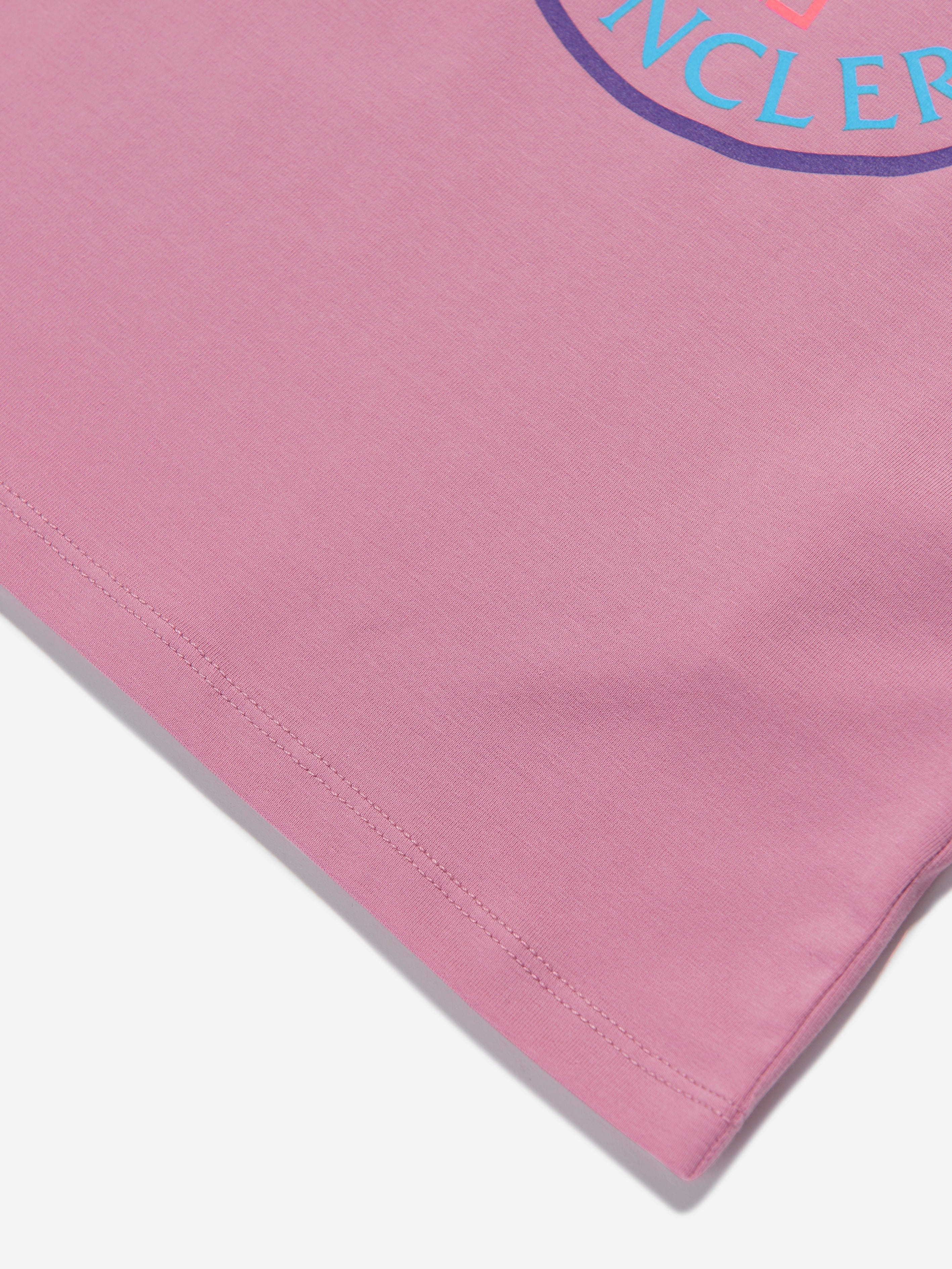 Moncler Enfant Baby Girls Long Sleeve Logo T-Shirt in Pink Brand New Unisex Sale Online