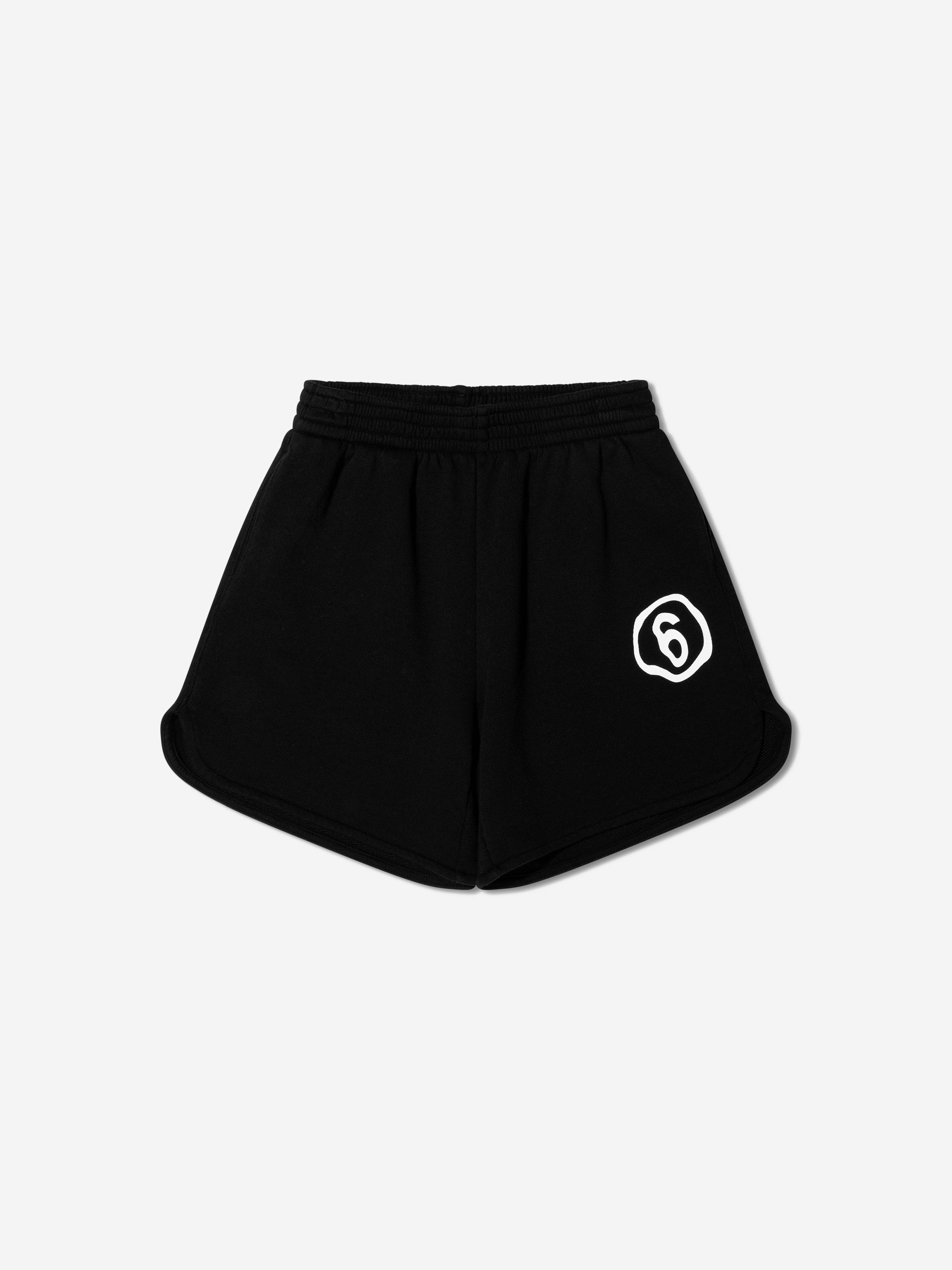 MM6 Maison Margiela Kids Logo Shorts In Black Online Online Clearance