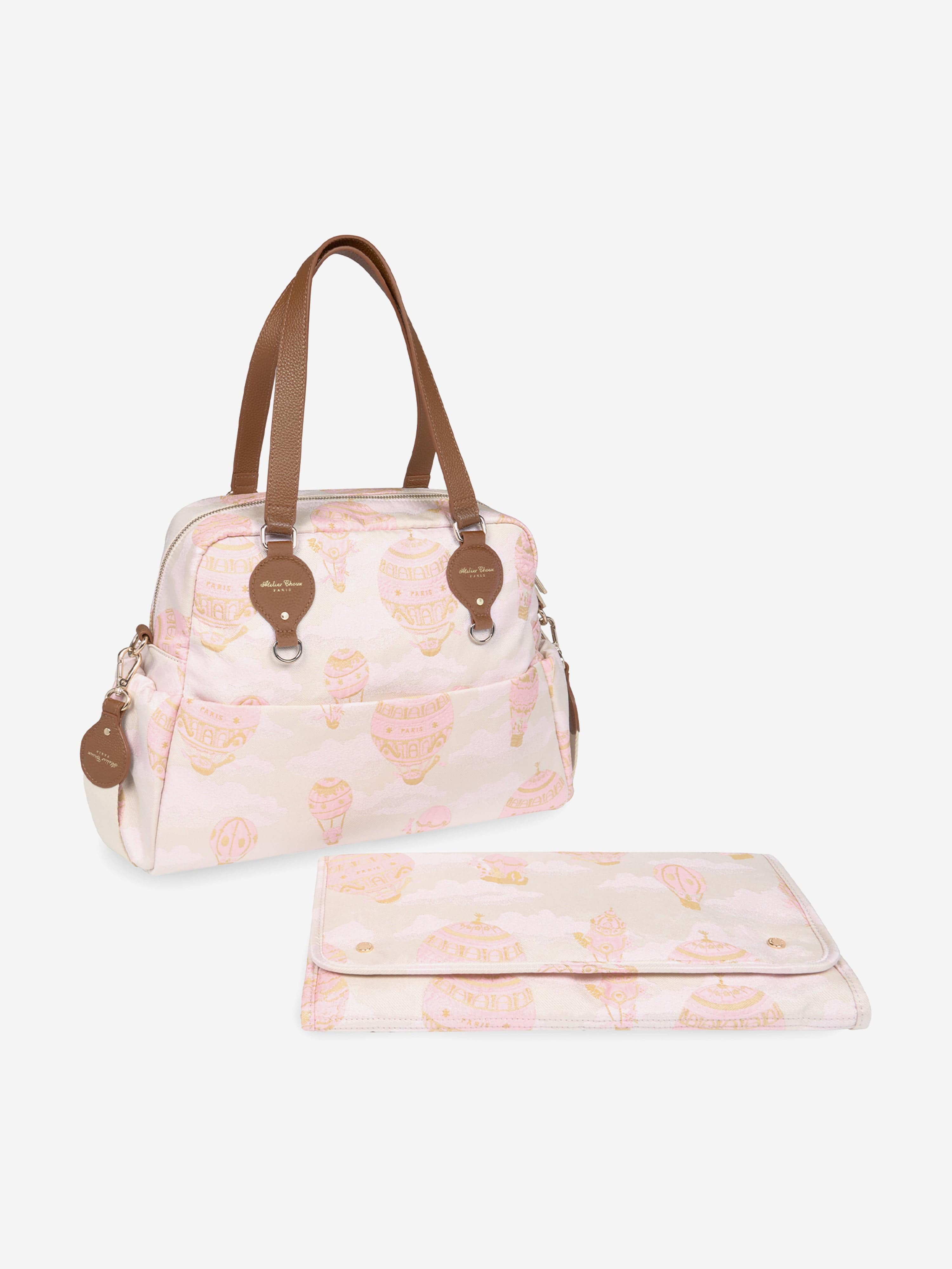 Atelier Choux Baby Hot Air Balloons Changing Bag in Pink (38cm) Outlet Newest
