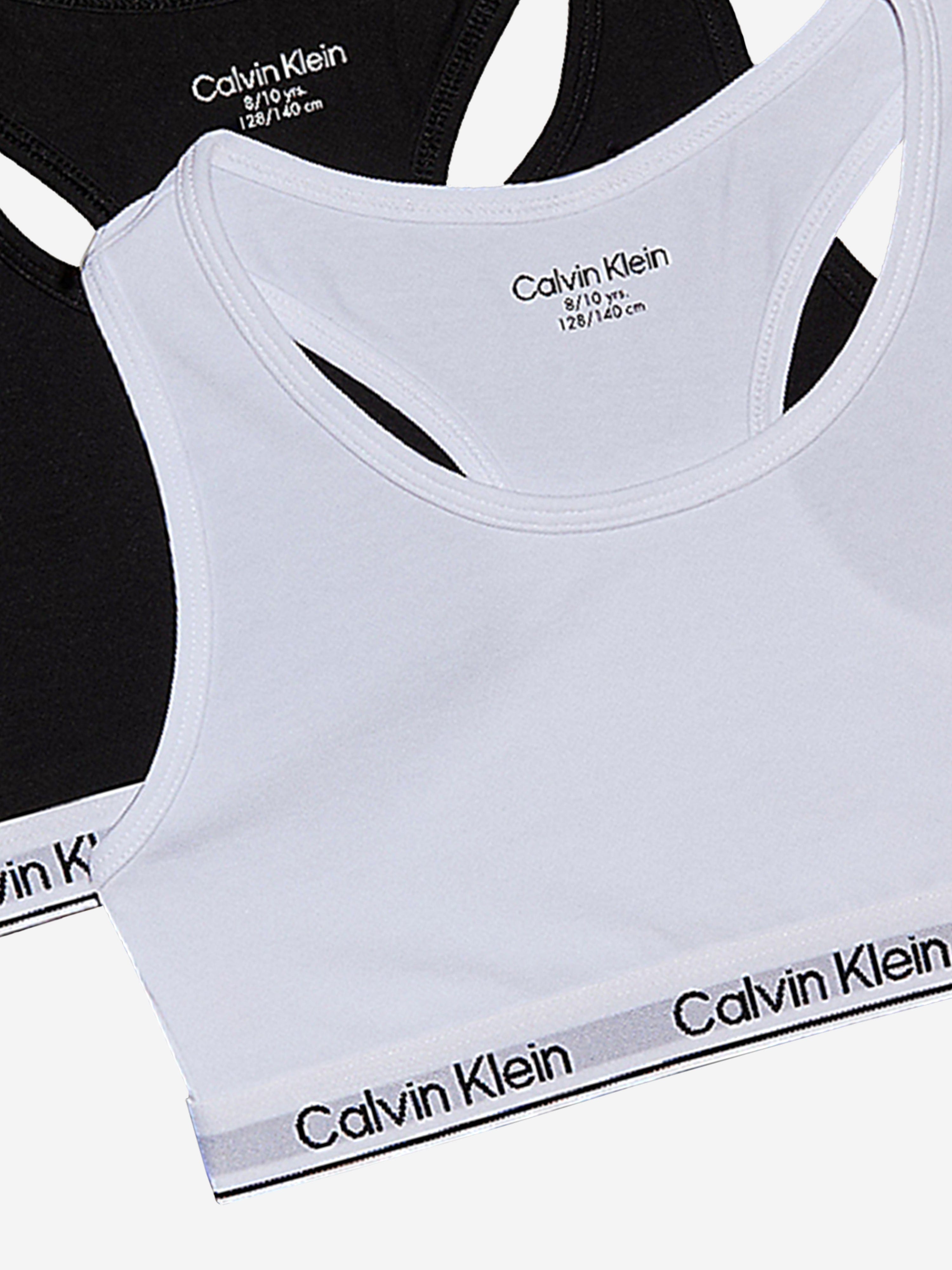 Calvin Klein Girls 2 Pack Bralette Set in Multicolour Clearance Original