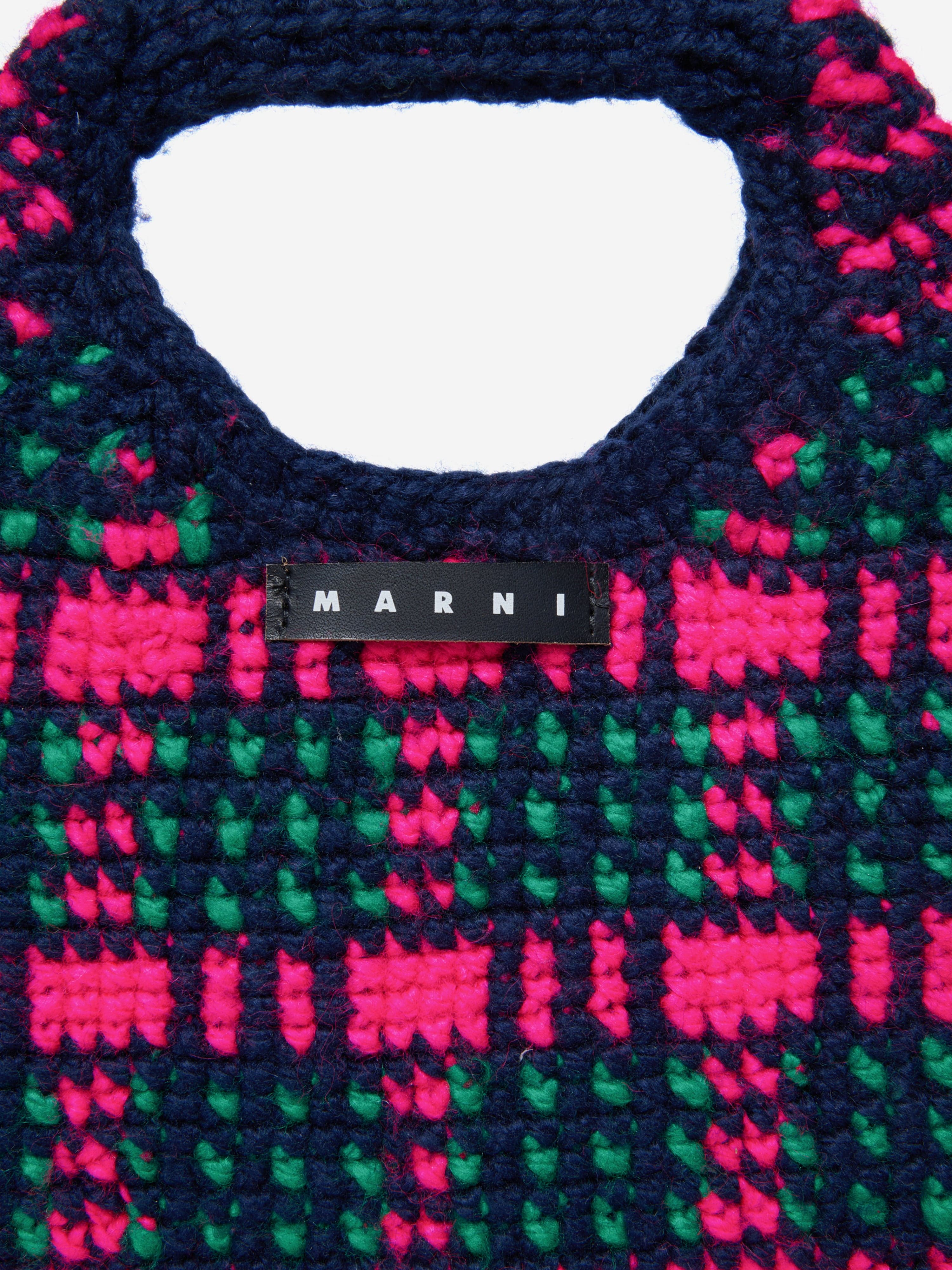 MARNI Girls Check Crochet Bag in Multicolour (25cm) Reliable For Sale