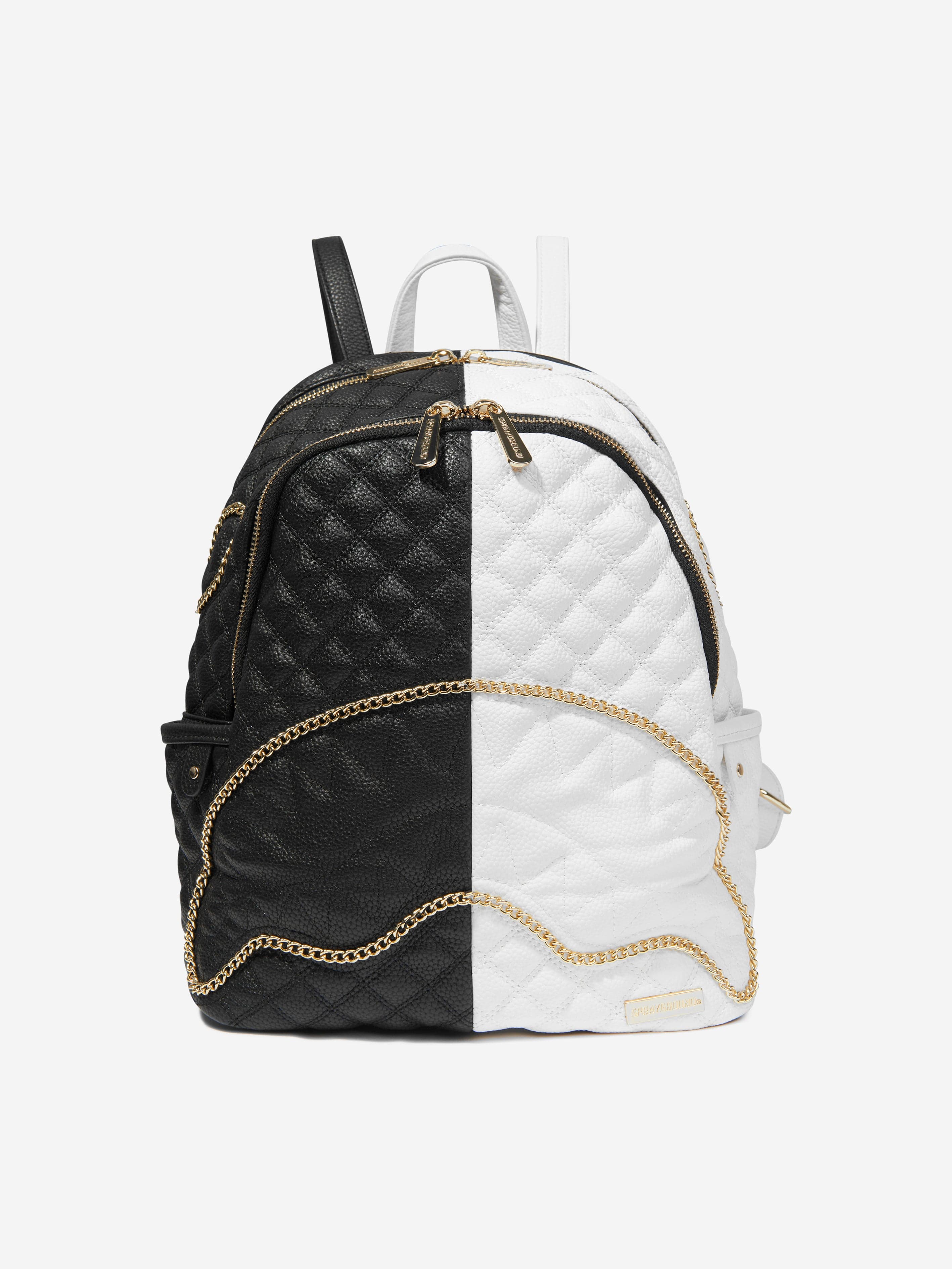 Sprayground Kids Split Quilt Shark Savage Backpack in Black (29cm) Cheap Sale Sale