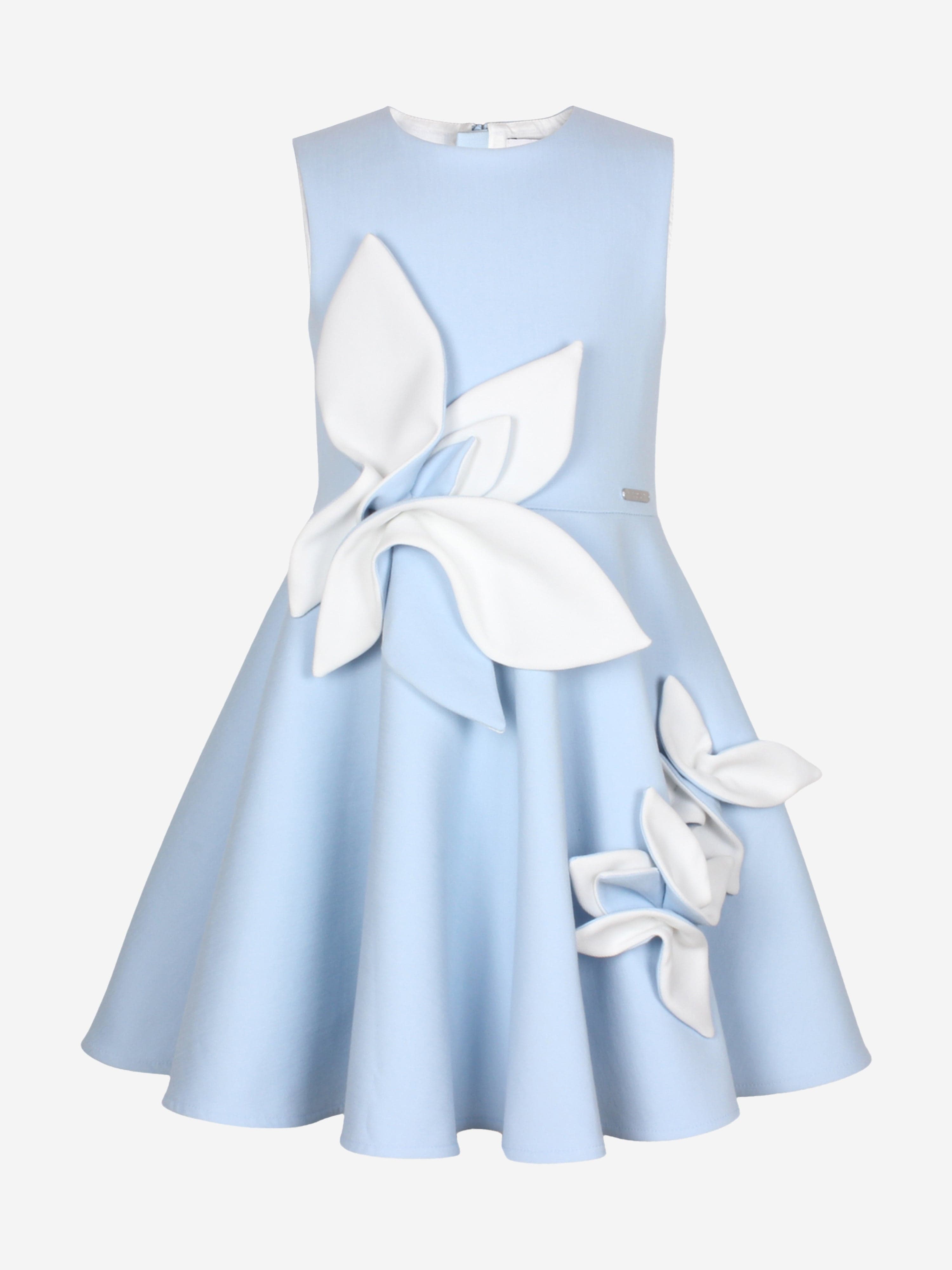 Jessie And James Girls Magnolia Sunset Flower Dress in Blue Affordable Sale Online