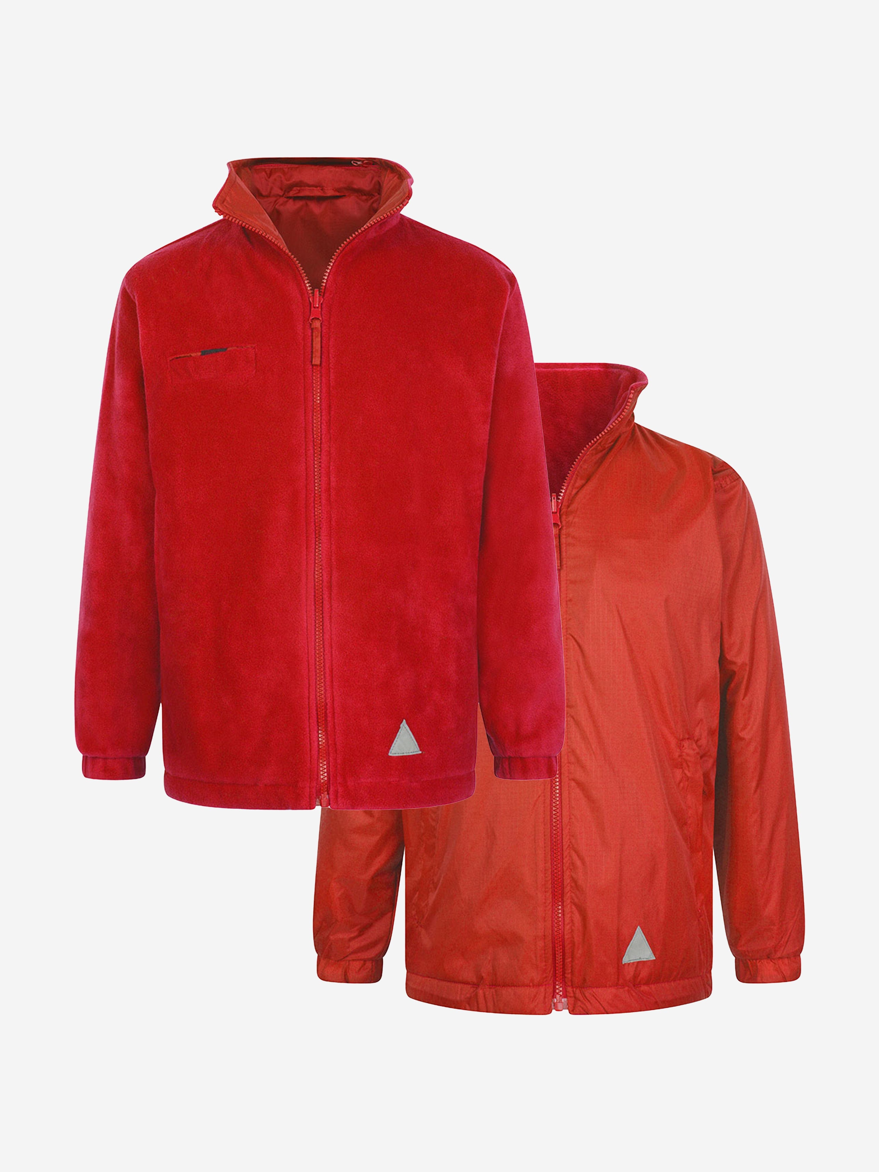 Zeco Kids School Reversible Fleece Jacket in Red Free Shipping Fashionable