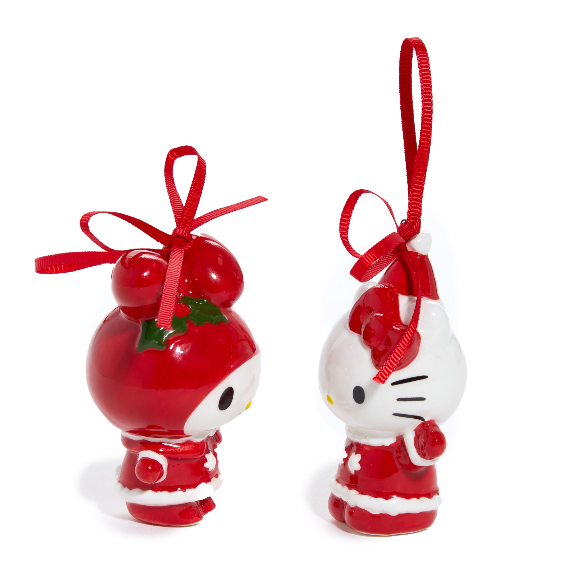 Hello Kitty and My Melody 2-pc Holiday Ceramic Ornament Set (Santa Suit) Cheap Best Pices