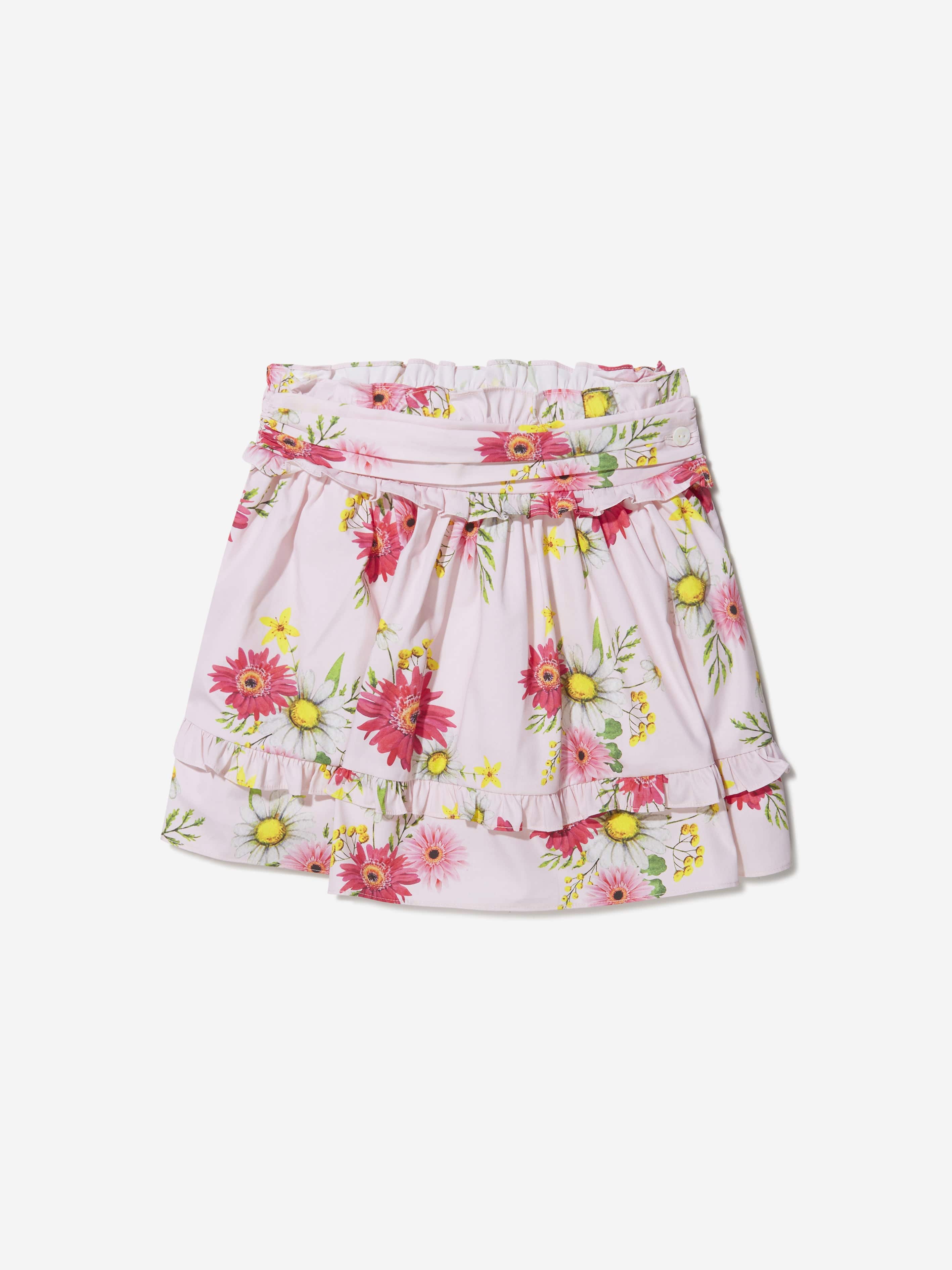 Patachou Girls Cotton Flower Print Skirt Best Seller For Sale