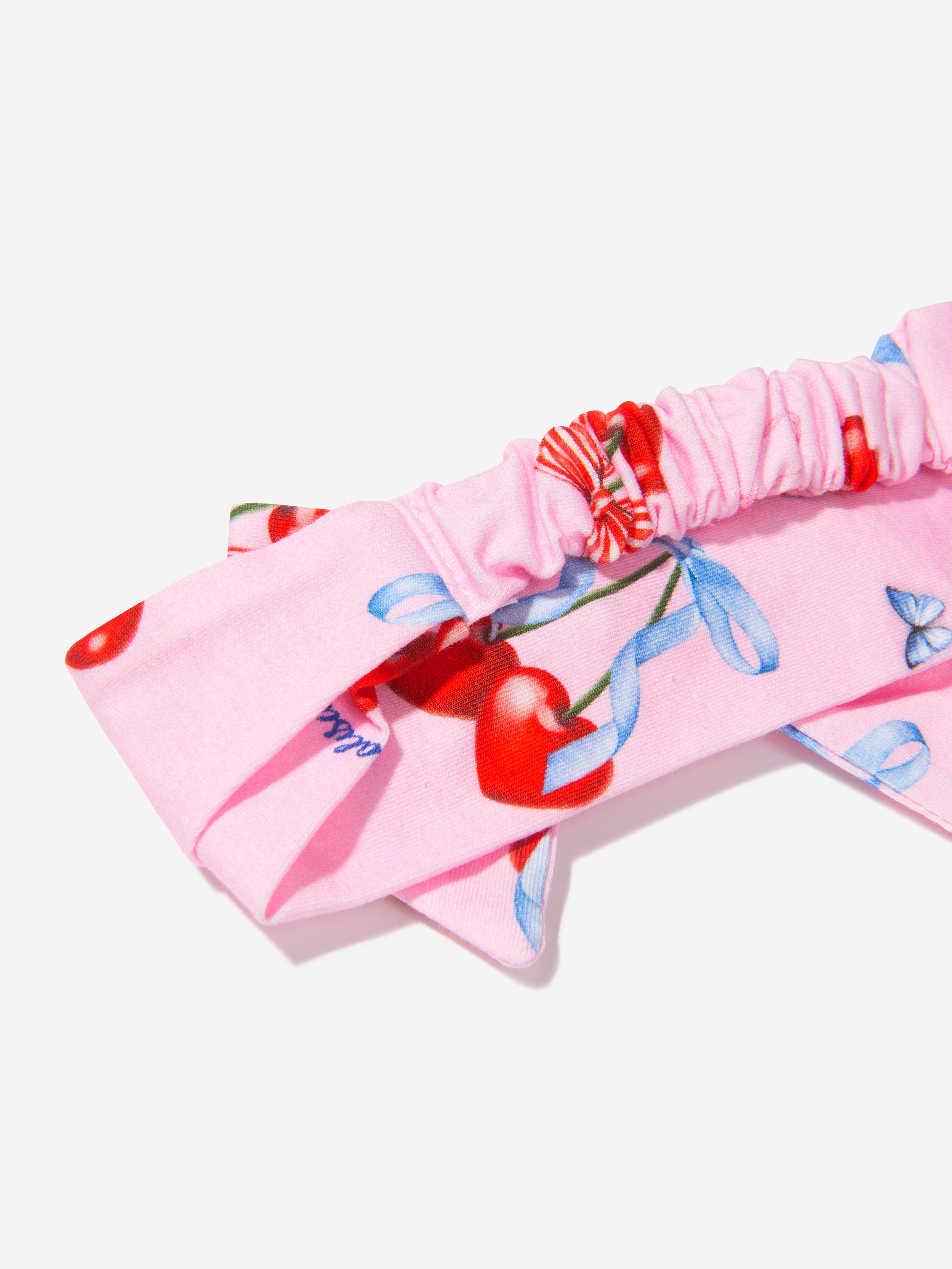 Monnalisa Girls Cotton Cherry Print Headband Sale Online Online
