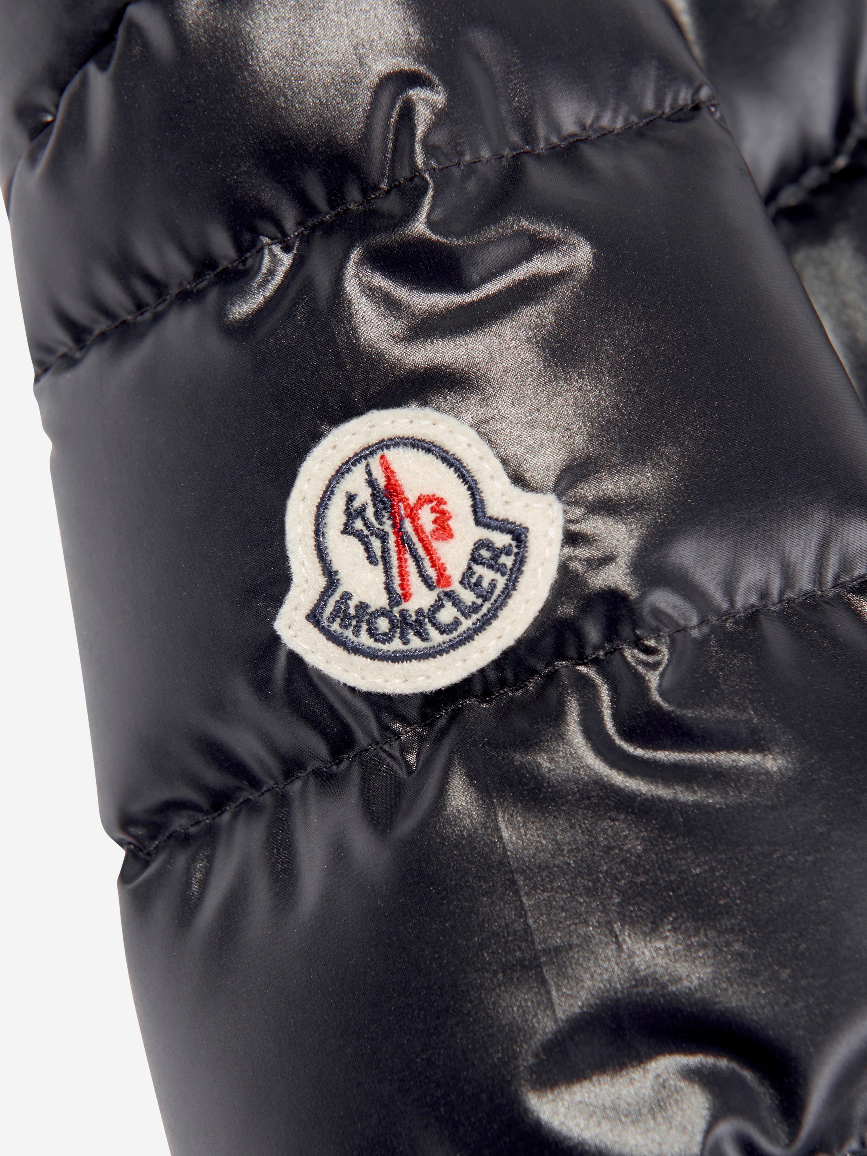 Moncler Enfant Baby Girls Down Padded Ibida Long Coat in Navy Buy Cheap Browse