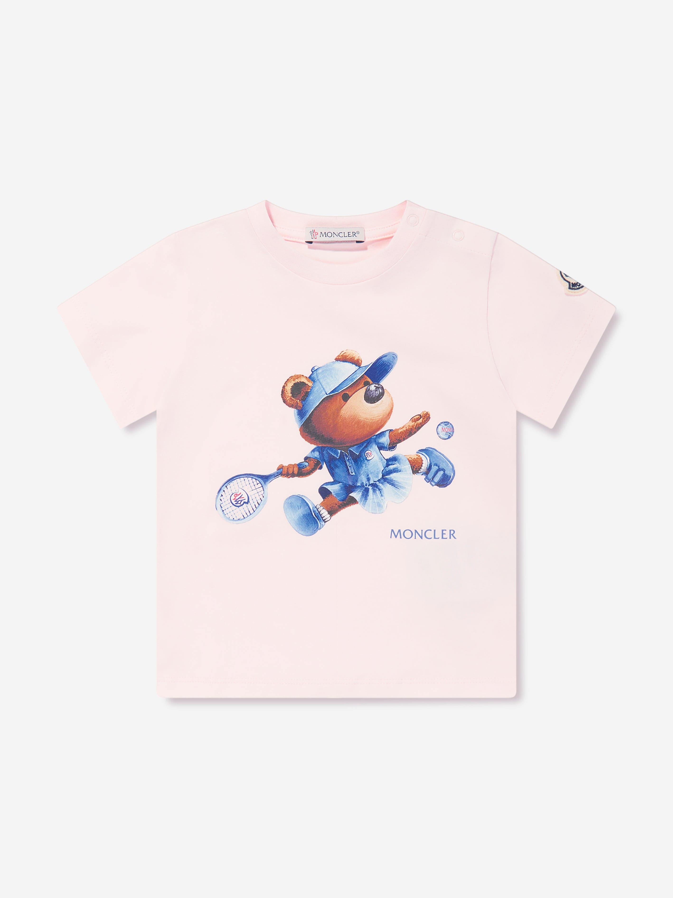 Moncler Enfant Baby Girls Tennis Bear T-Shirt in Pink Buy Cheap Low Shipping Fee