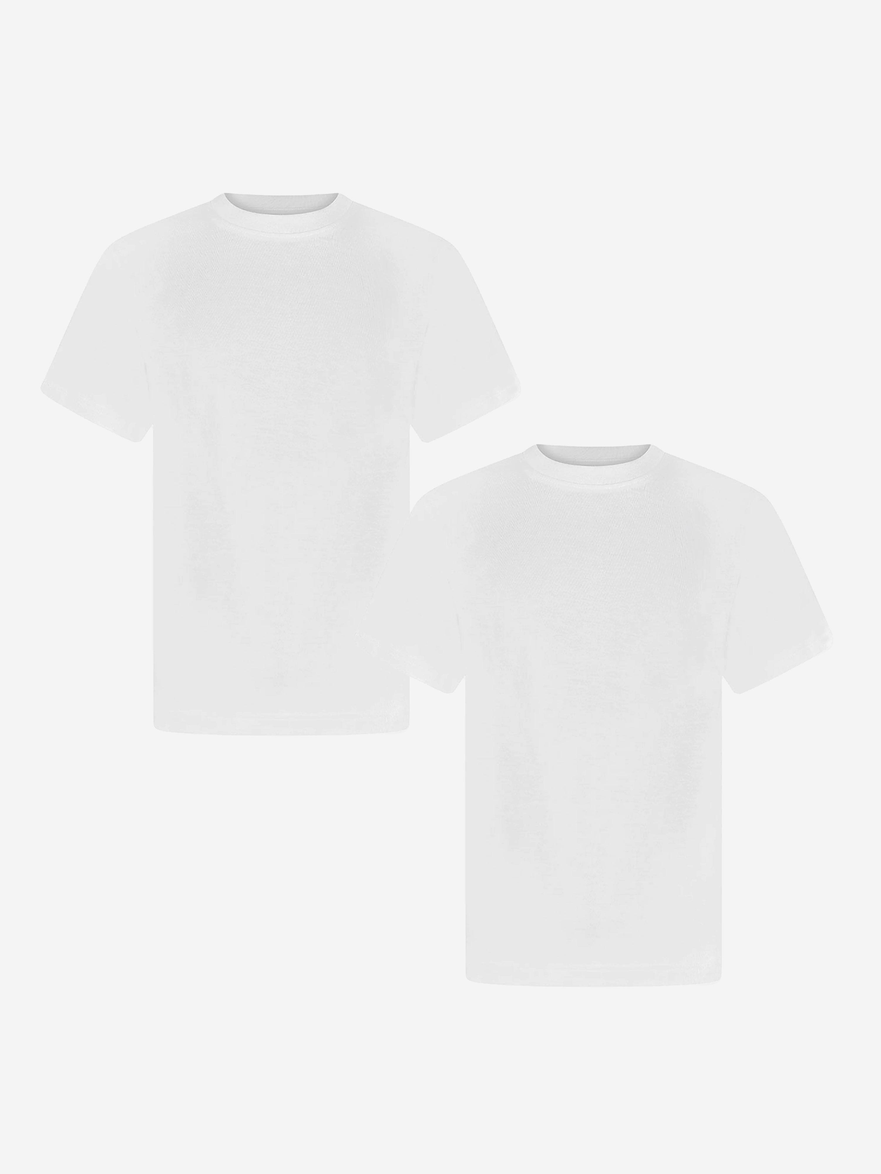 Zeco Kids School Crew Neck T-Shirt (Twin Pack) in White Buy Cheap Best Place