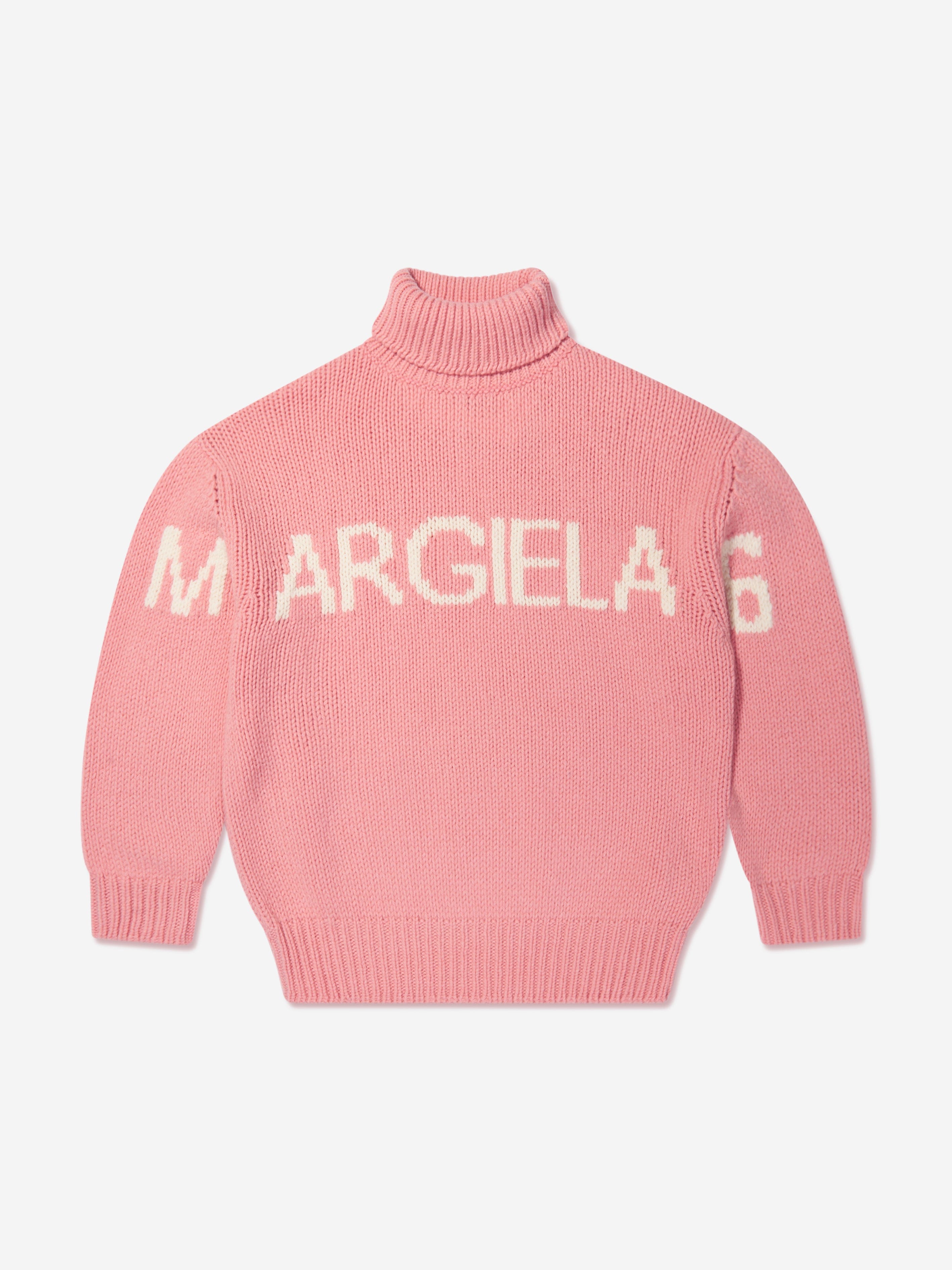 MM6 Maison Margiela Kids Logo Knitted Rollneck Jumper Get To Buy