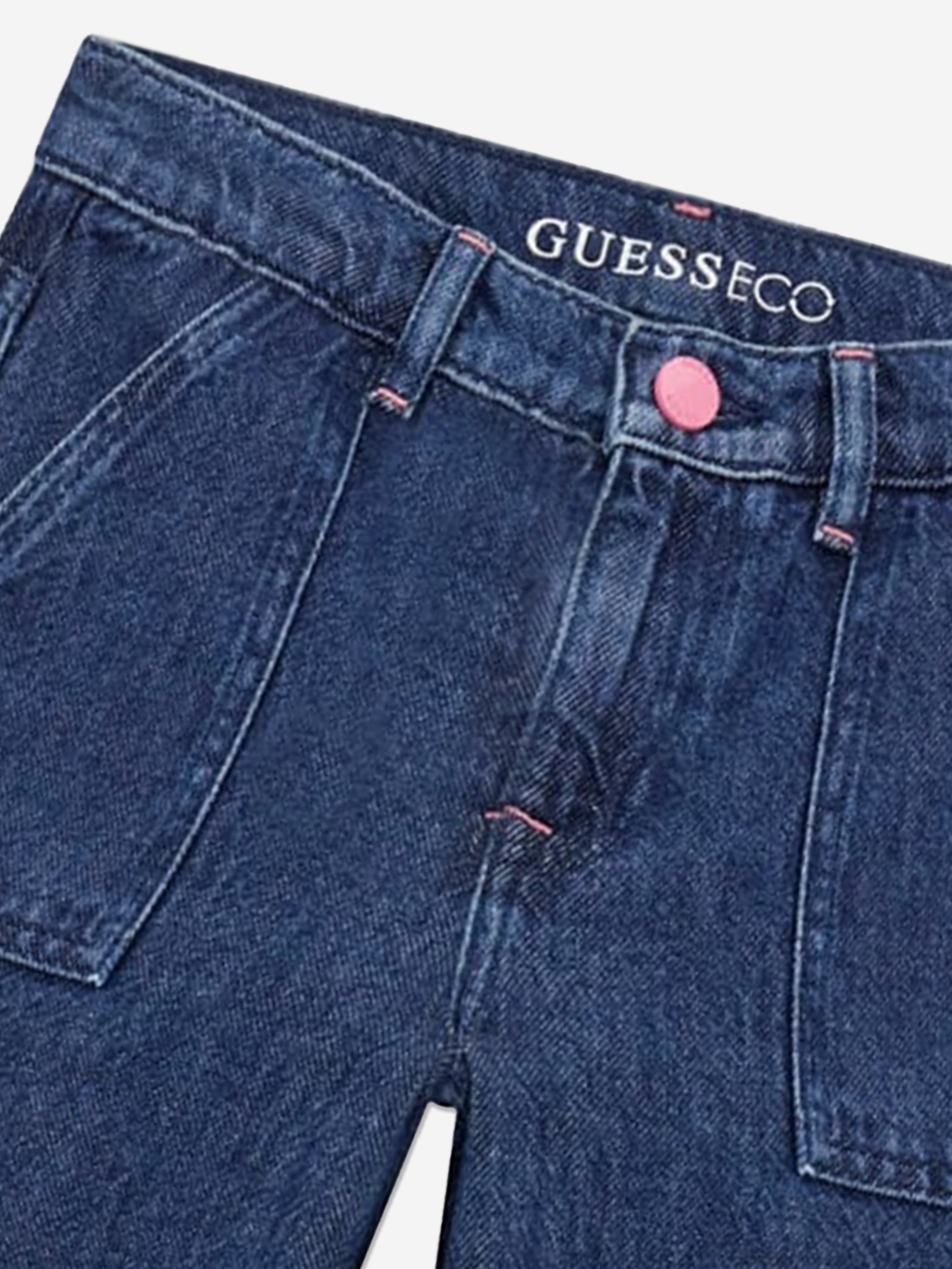 Guess Girls Tencel Cargo Trousers in Blue For Sale Cheap Pice From China
