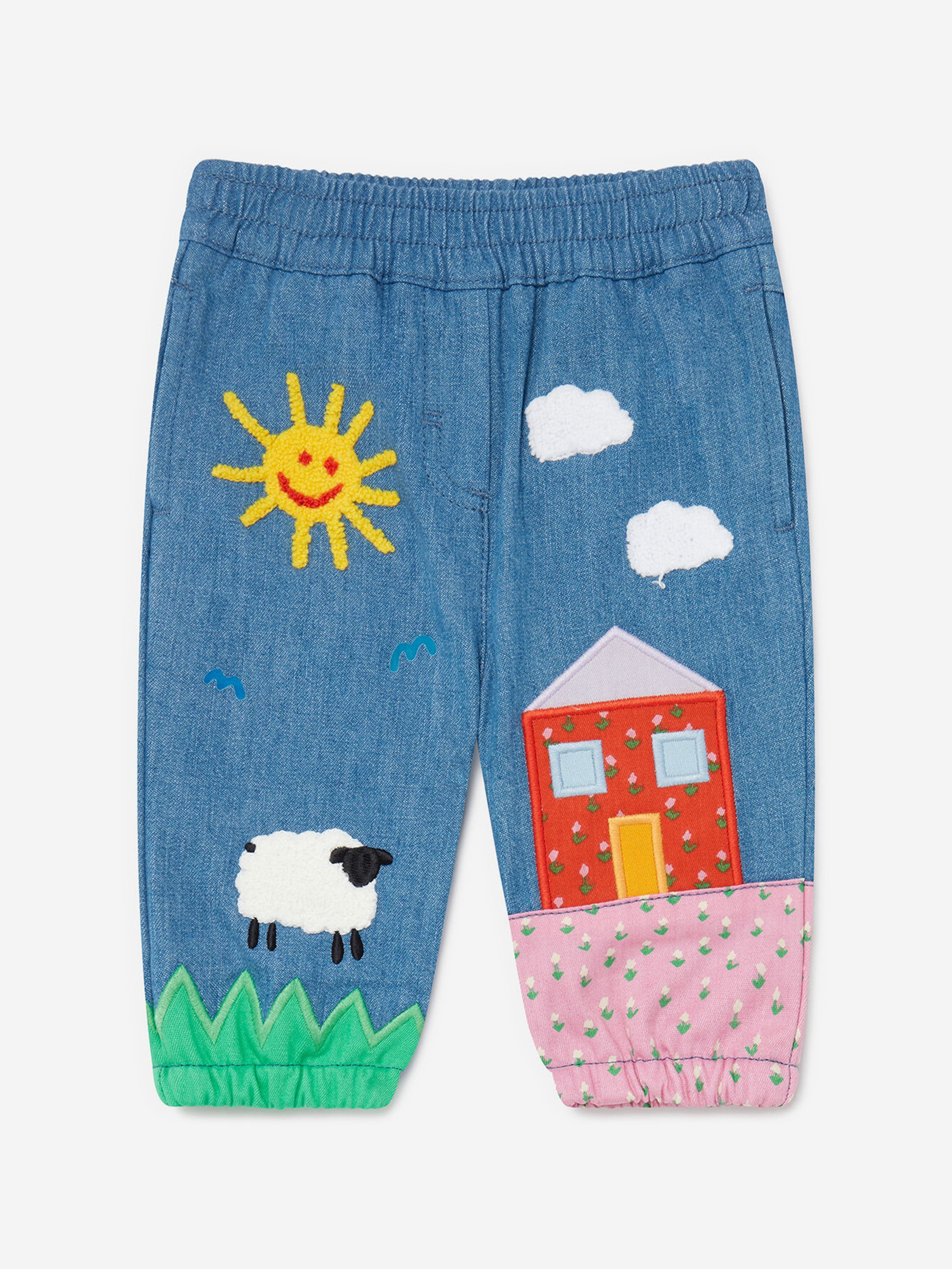 Stella McCartney Baby Girls Denim Trousers in Blue Clearance Low Pice