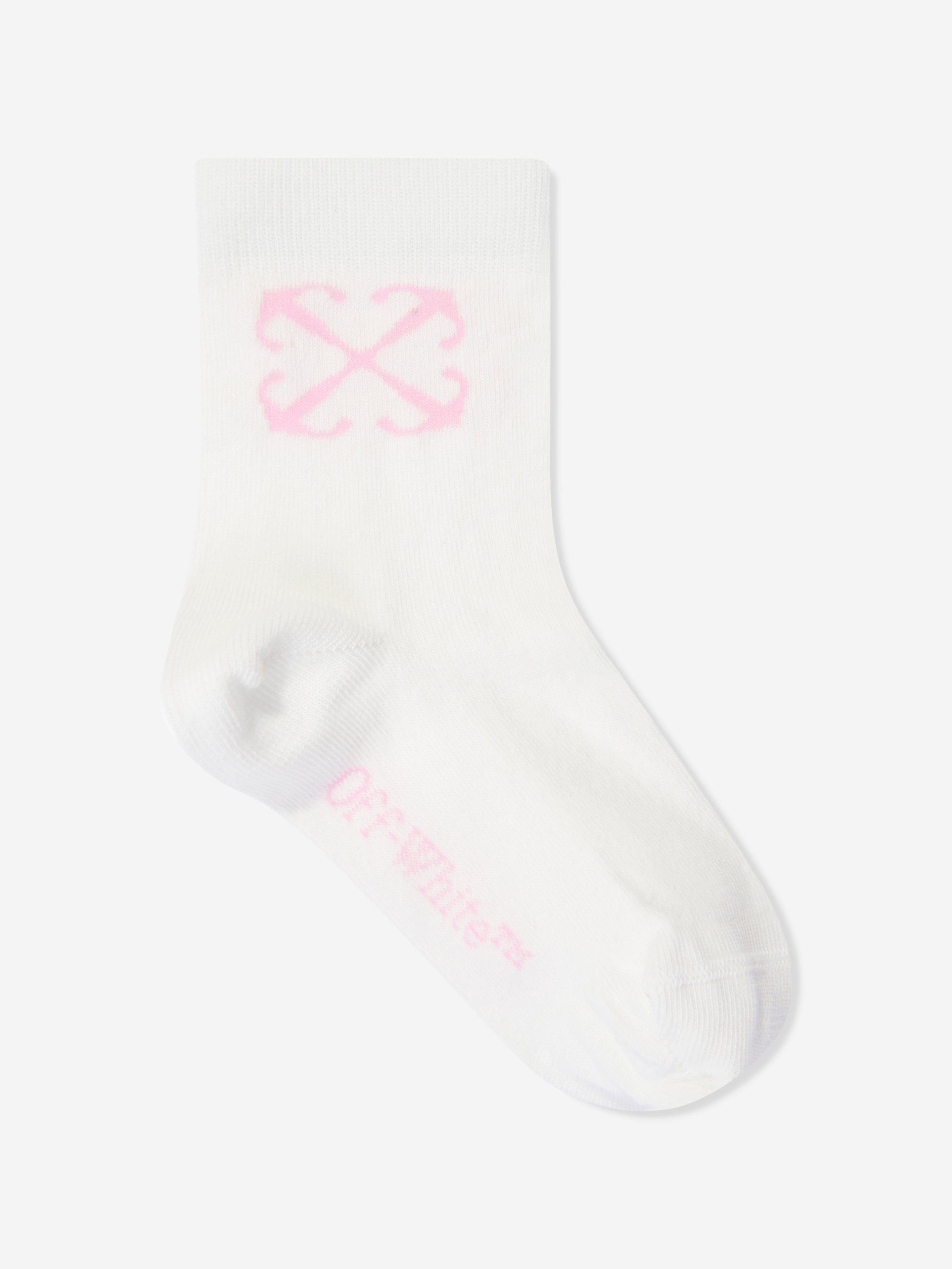 Off-White Girls Arrow Mid High Socks in White Buy Cheap Visit New