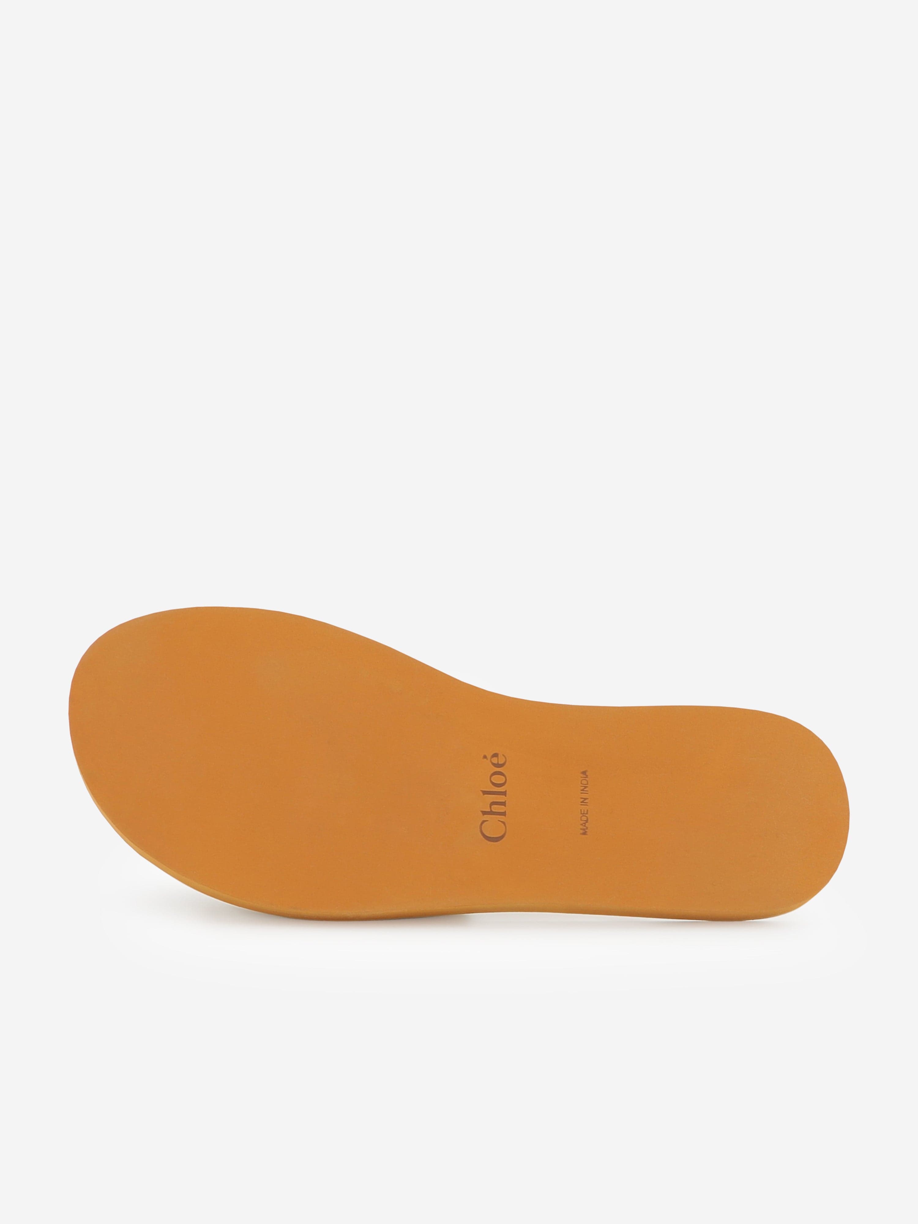 Chlo¨¦ Girls Logo Sliders in Ivory Geniue Stockist