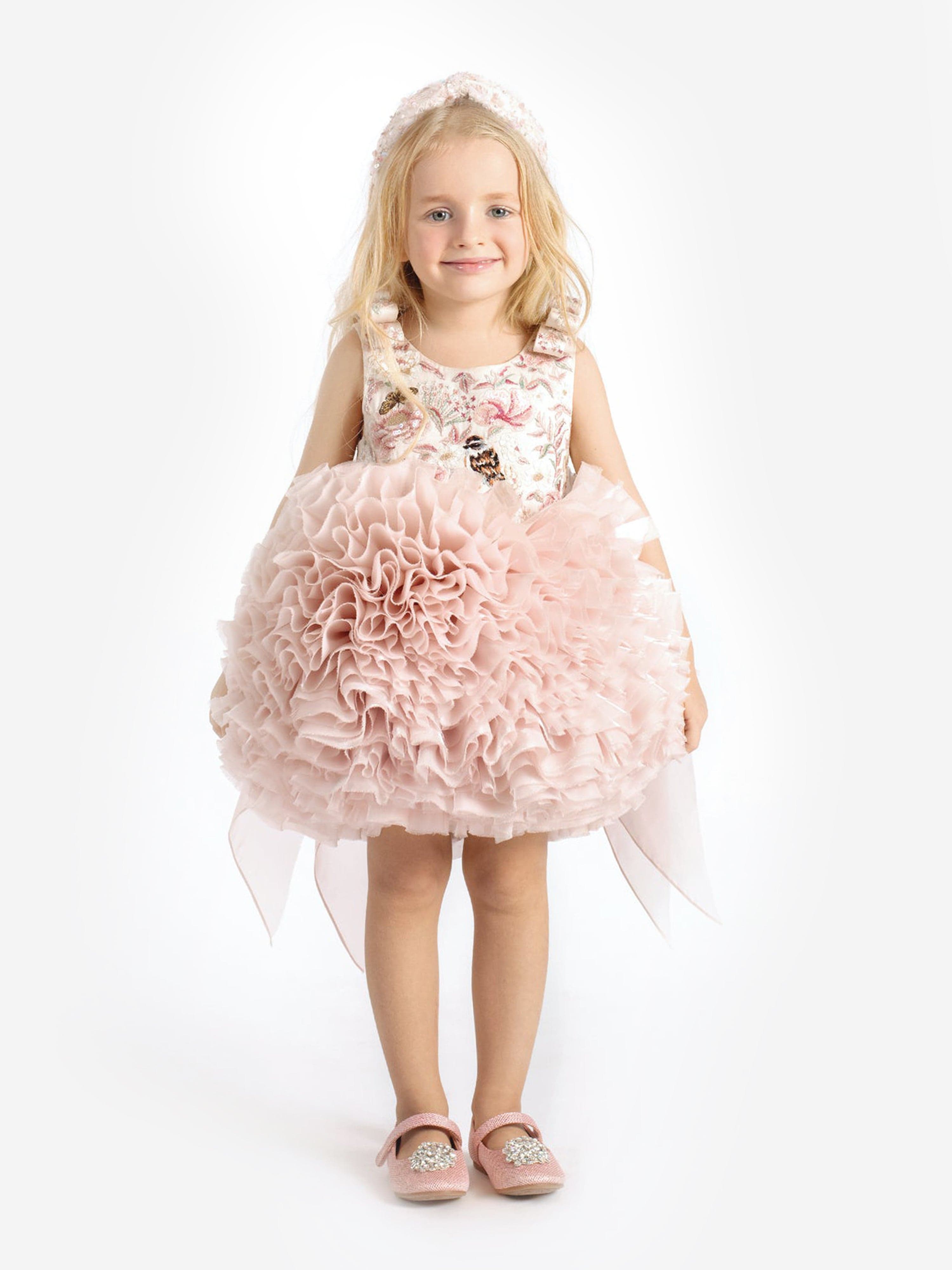 Maison Ava Girls Pomme Dress in Blush Buy Cheap Low Shipping