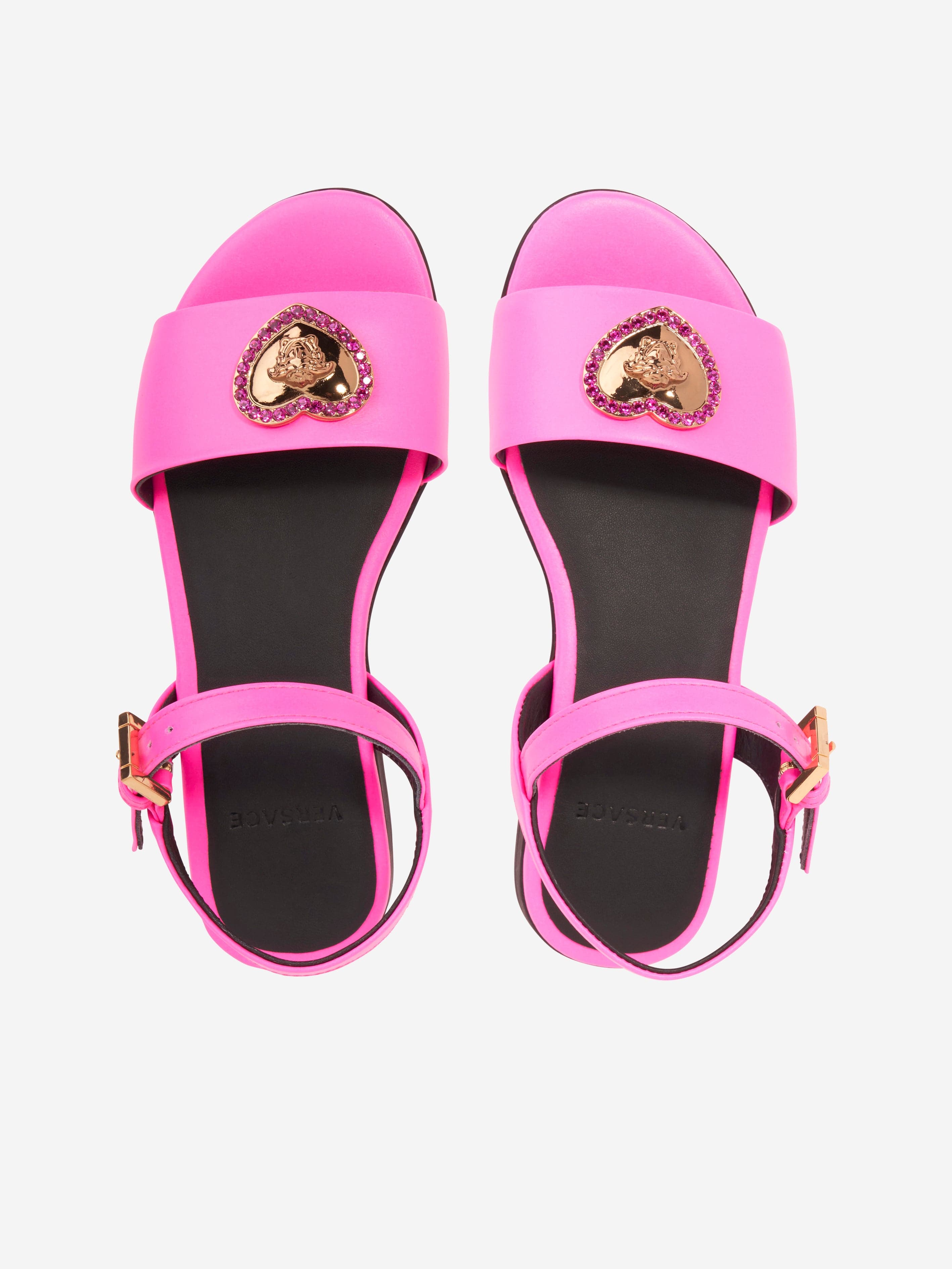 Versace Girls Heart Logo Sandals in Pink Discount Choice