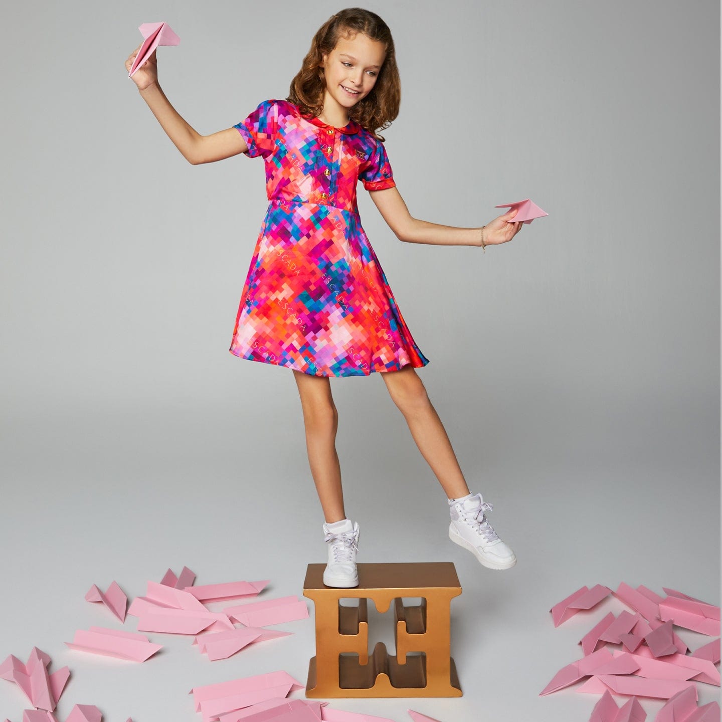 Escada Girls Azalea Dress in Red Clearance Wiki