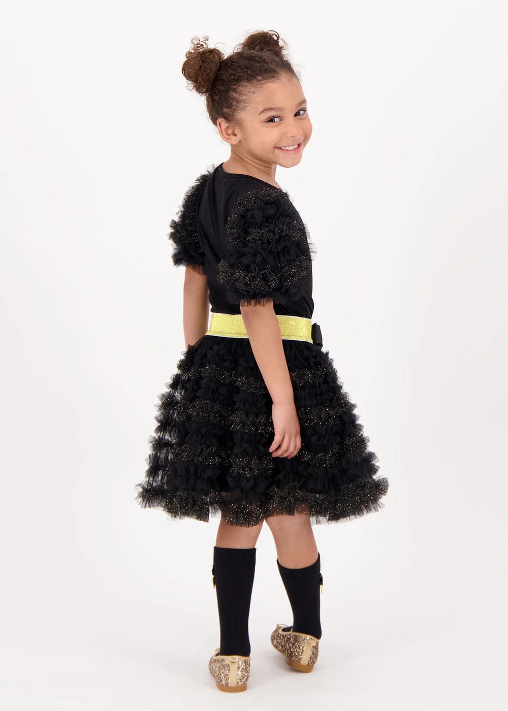 Angels Face Girls Ballroom Ruffle Skirt in Black Sale Get To Buy