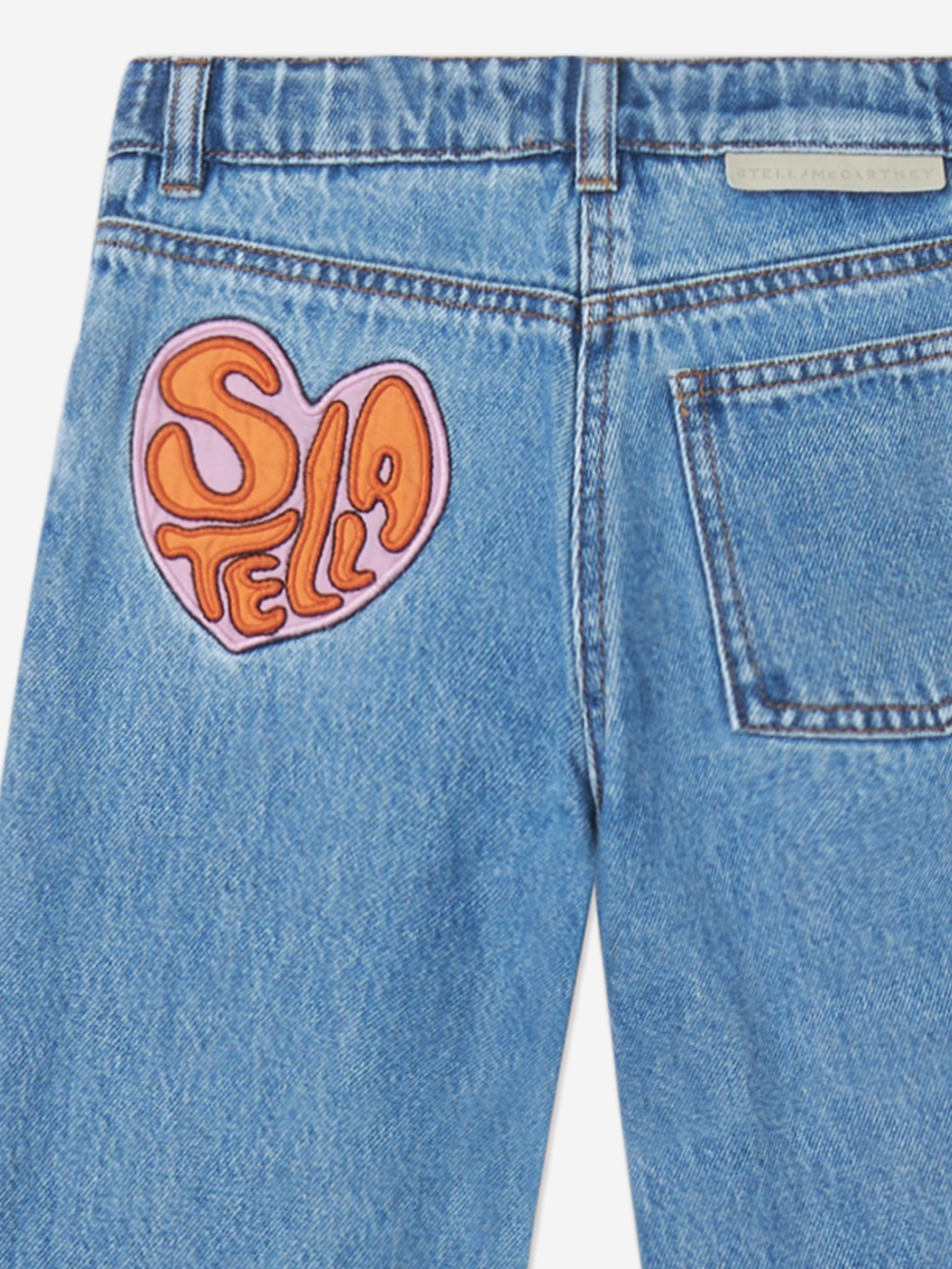 Stella McCartney Girls Wide Leg Jeans in Blue Enjoy Online