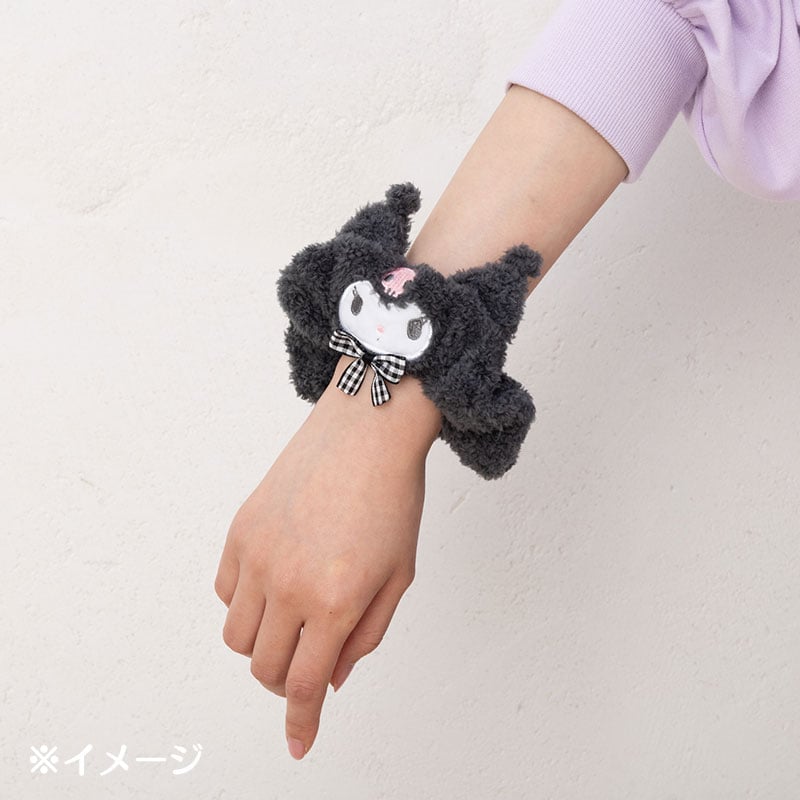 Kuromi Cozy Plush Scrunchie (Gingham Bow) Clearance 100% Original