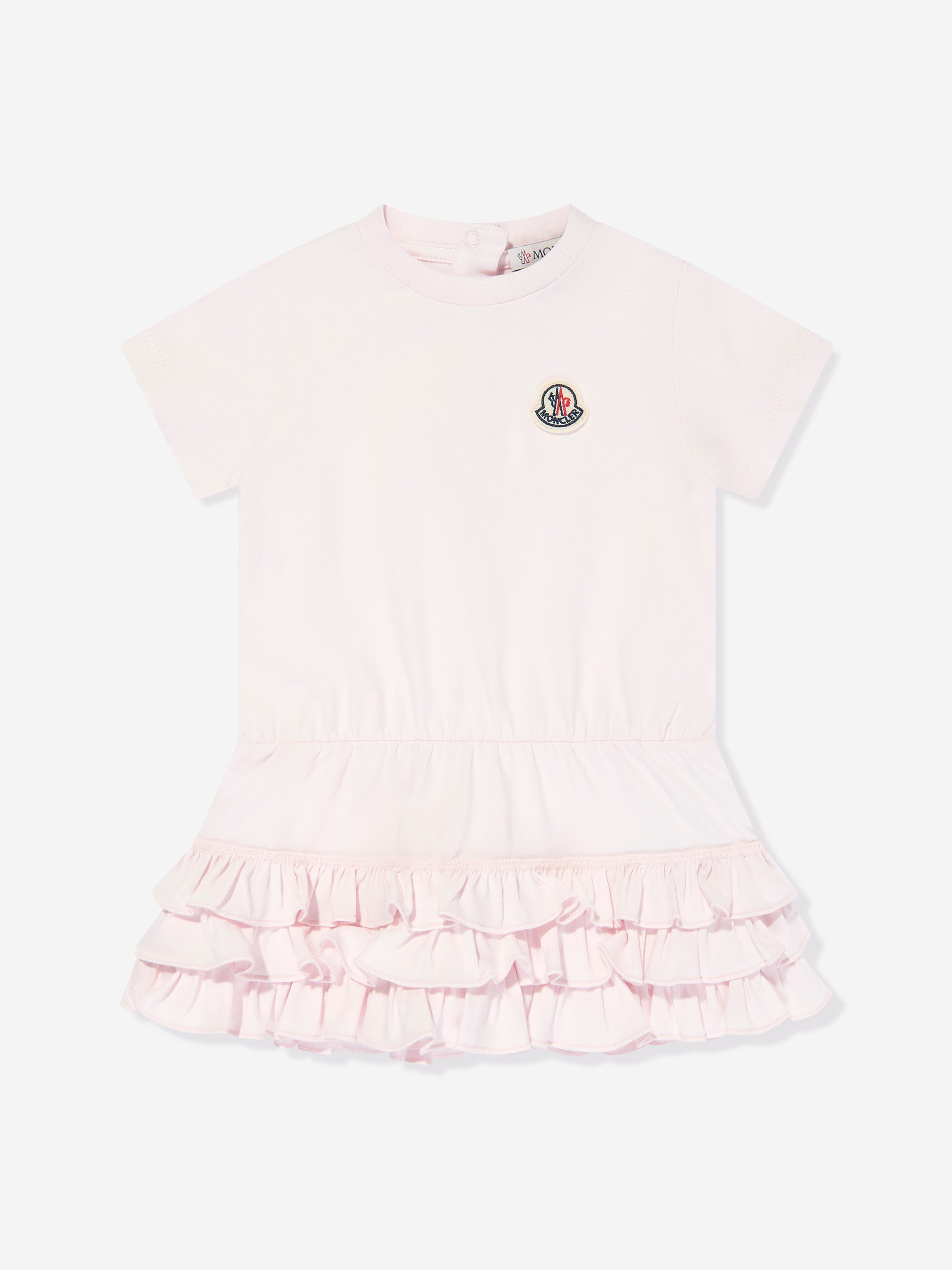 Moncler Enfant Baby Girls Frilly T-Shirt Dress in Pink Discount Latest Collections