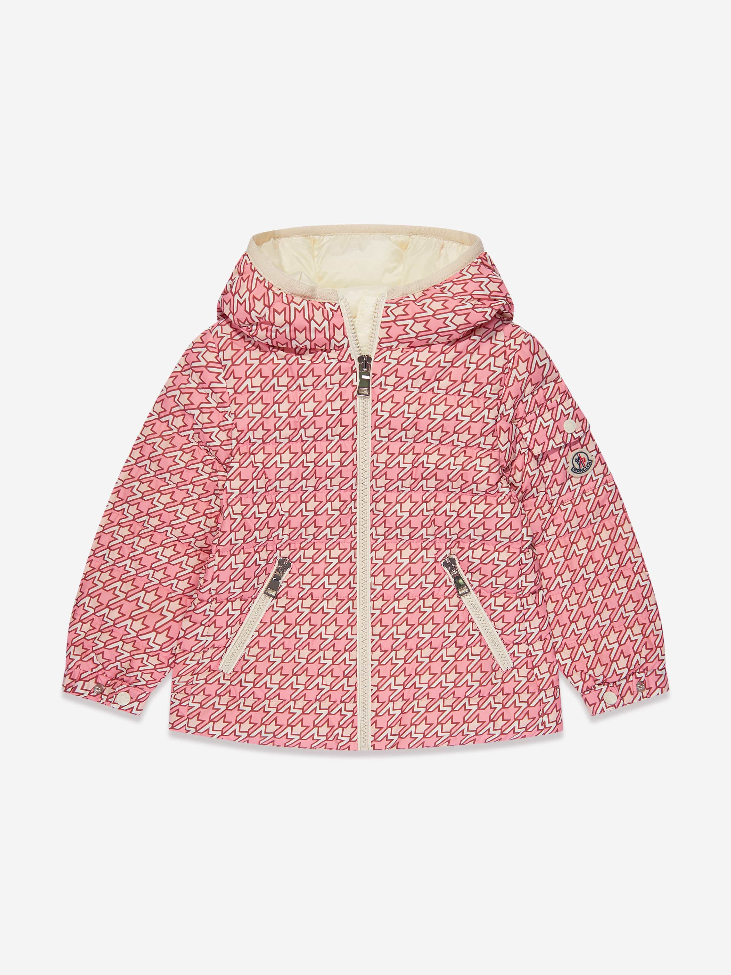 Moncler Enfant Girls Down Padded Gles Jacket in Pink Clearance Cheap Real