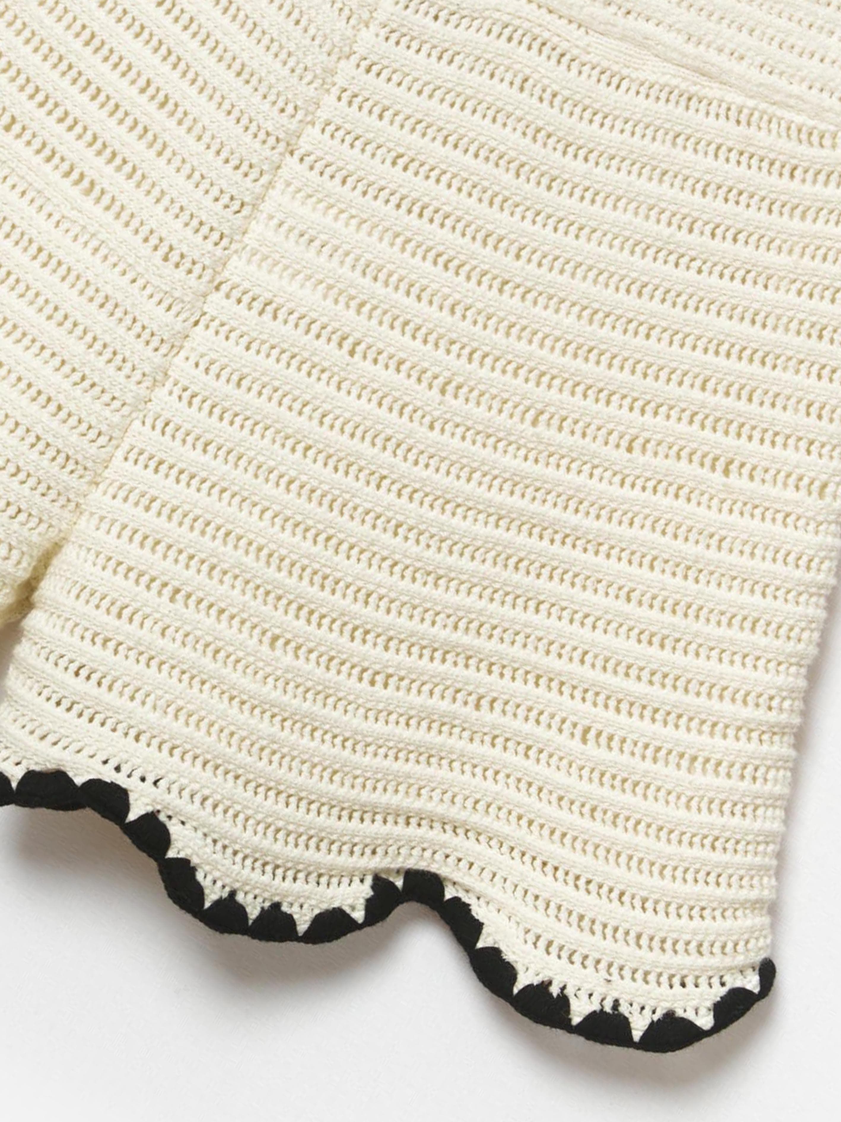 Self Portrait Girls Crochet Mini Shorts in Ivory Cheap Sale The Cheapest