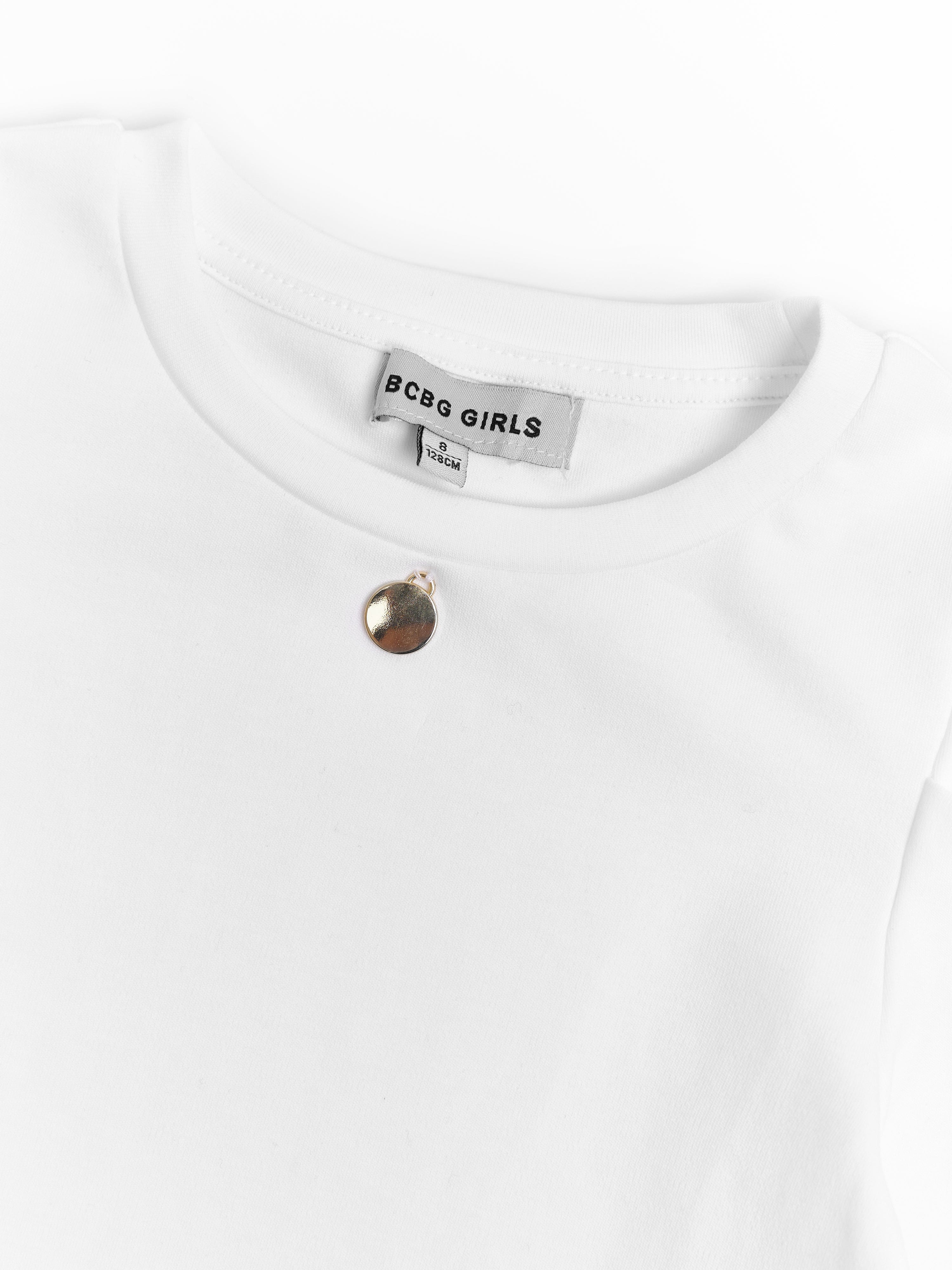 BCBG Girls Puff Long Sleeve Top in Ivory Sale Pick A Best
