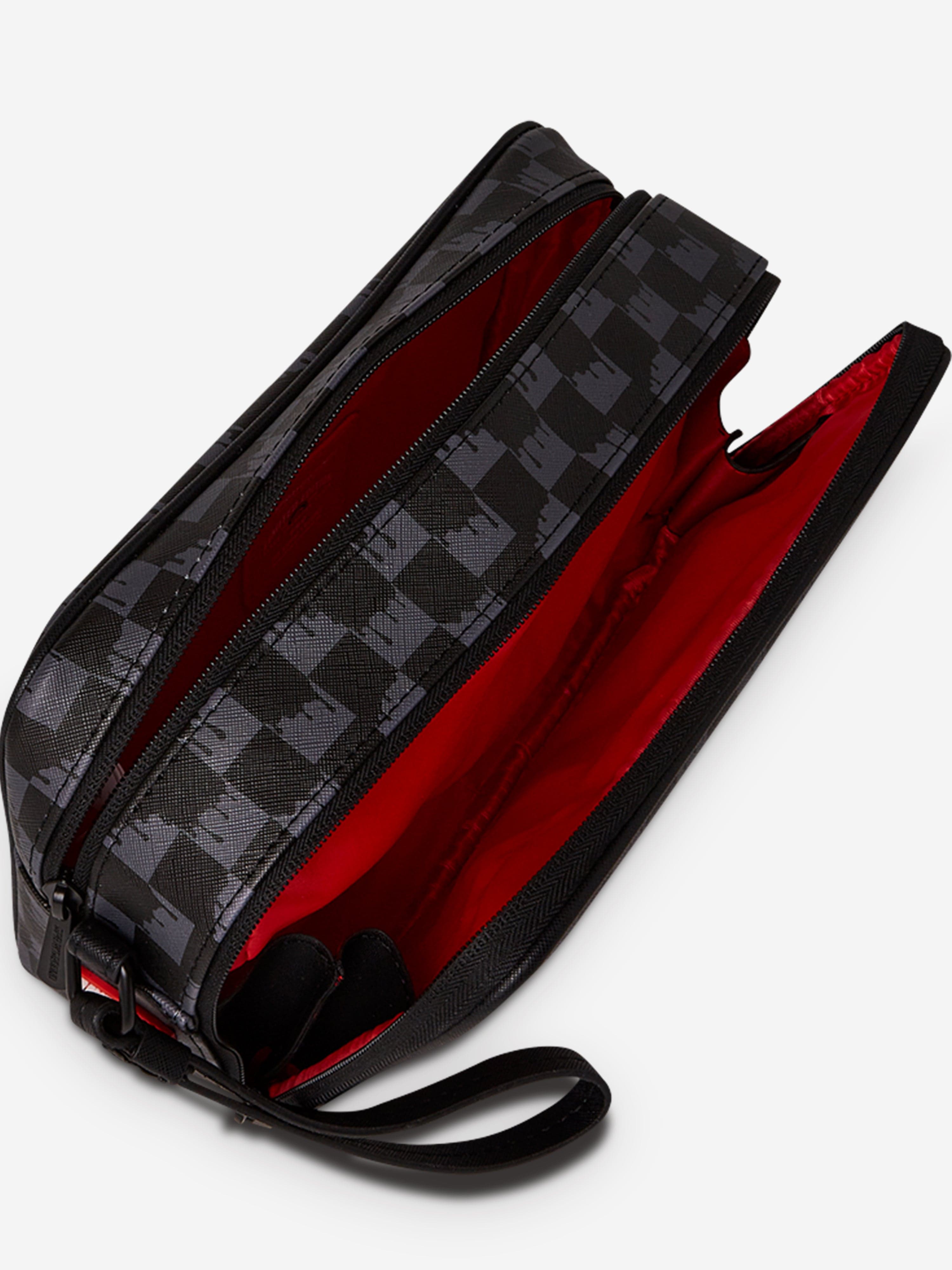Sprayground Kids Drip Check Shark Toiletry Bag in Black (23cm) Tumblr