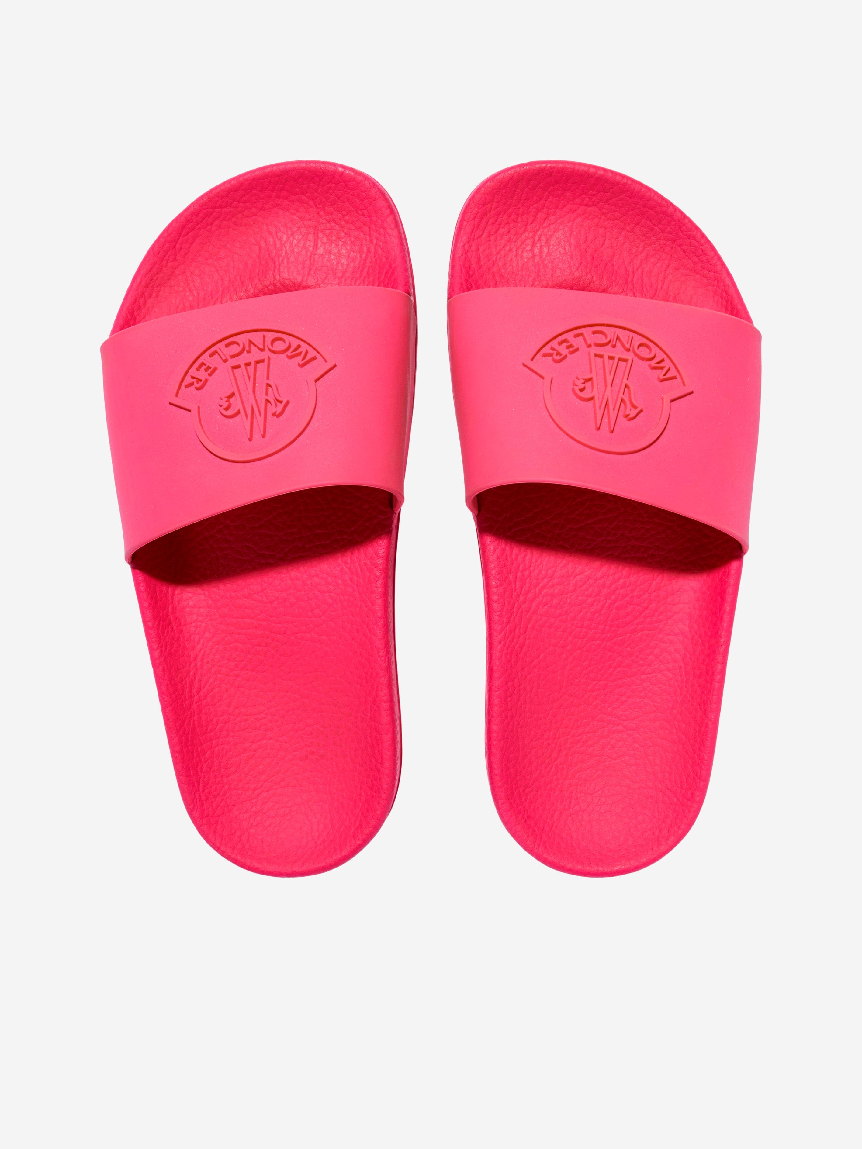 Moncler Enfant Girls Petit Basile Sliders in Pink Free Shipping Visit