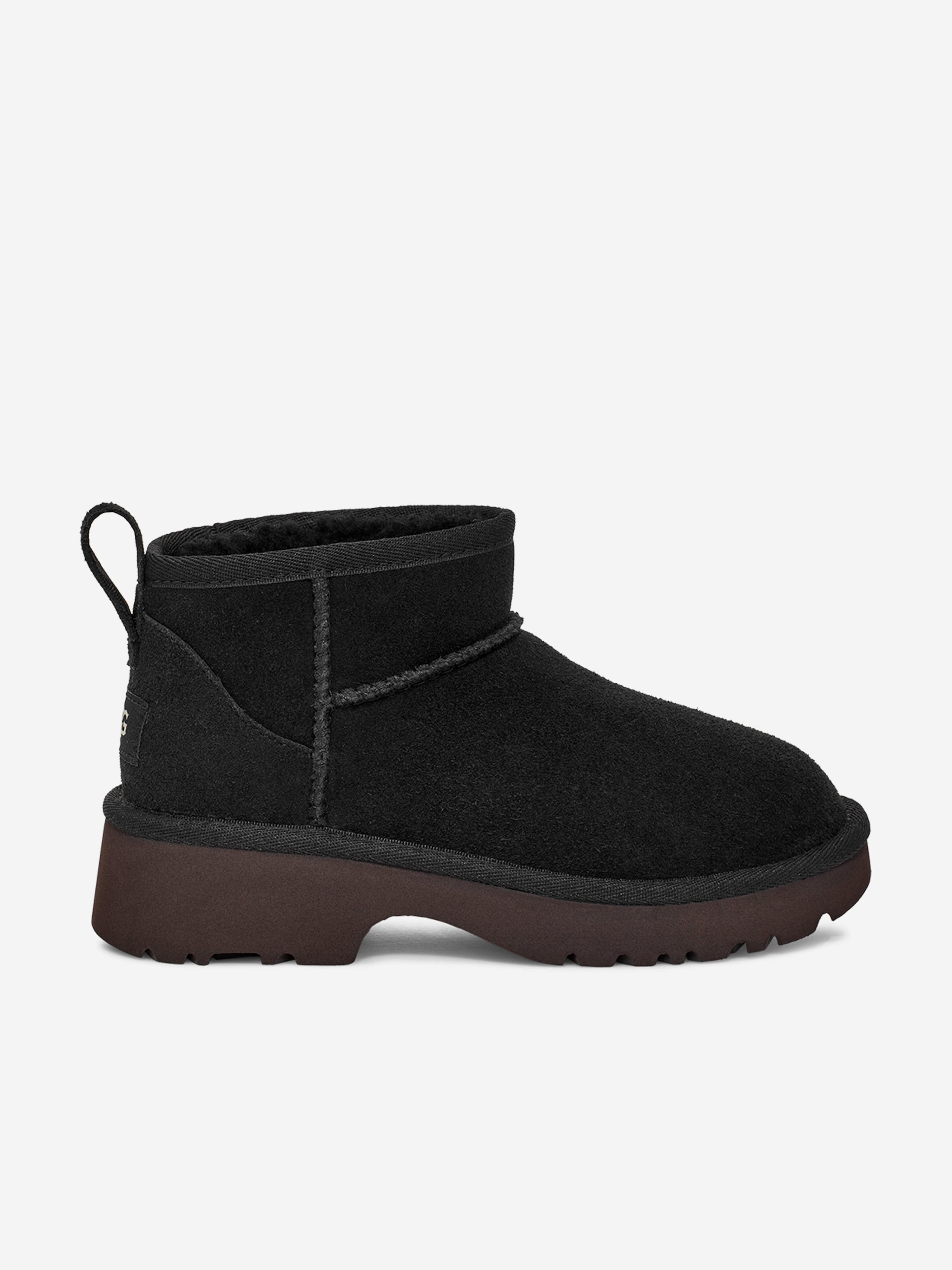 UGG Girls Classic Ultra Mini New Heights Boots in Black Extremely Cheap Pice