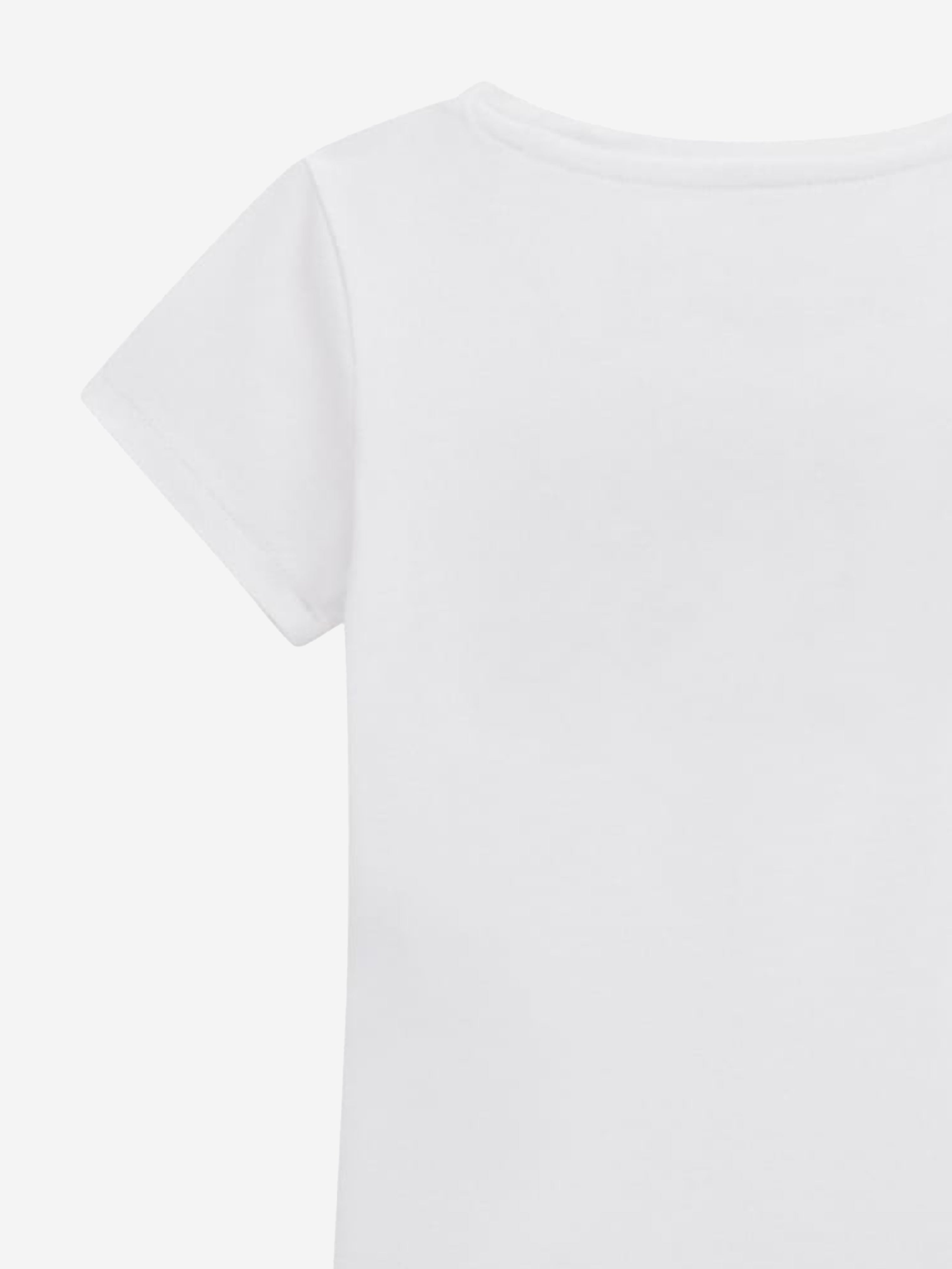 Girls Sequin Logo T-Shirt in White Wholesale Pice For Sale